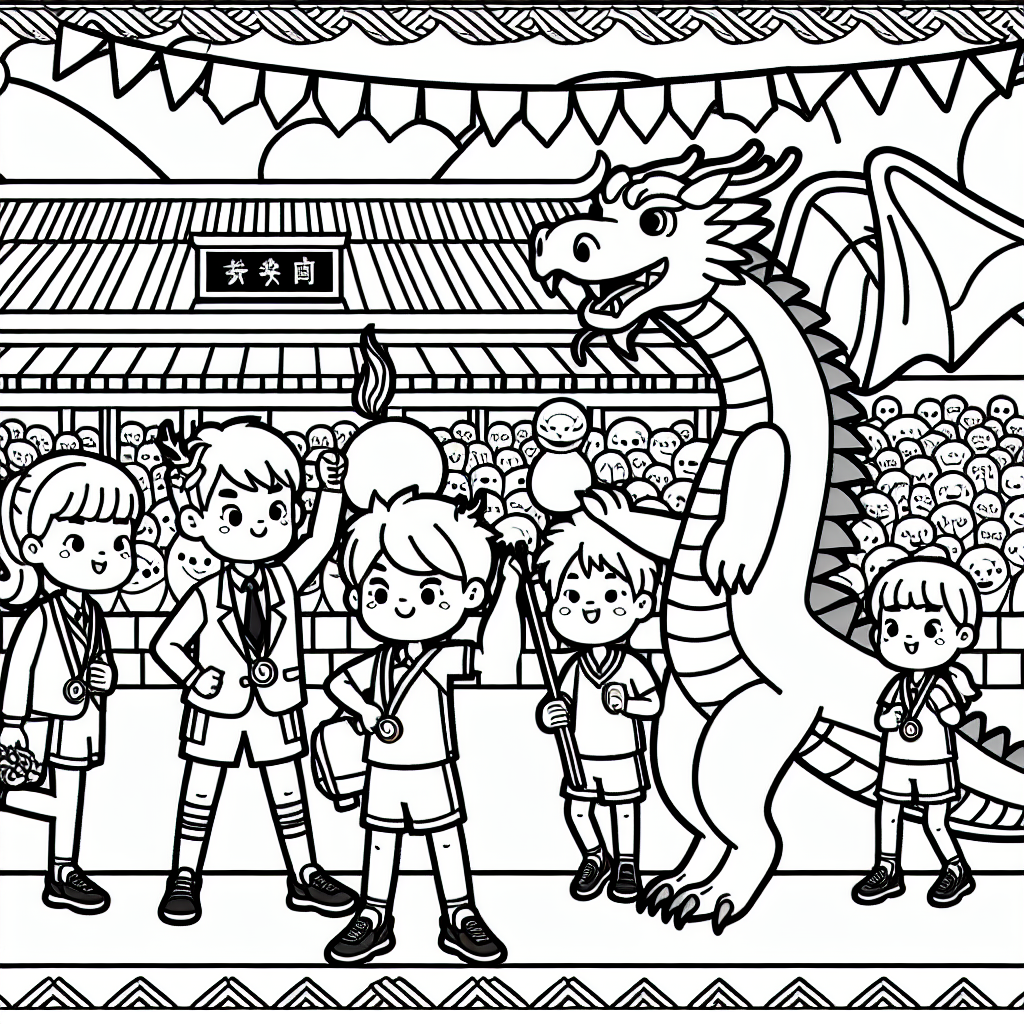 Drachen-Schule im Sportfieber