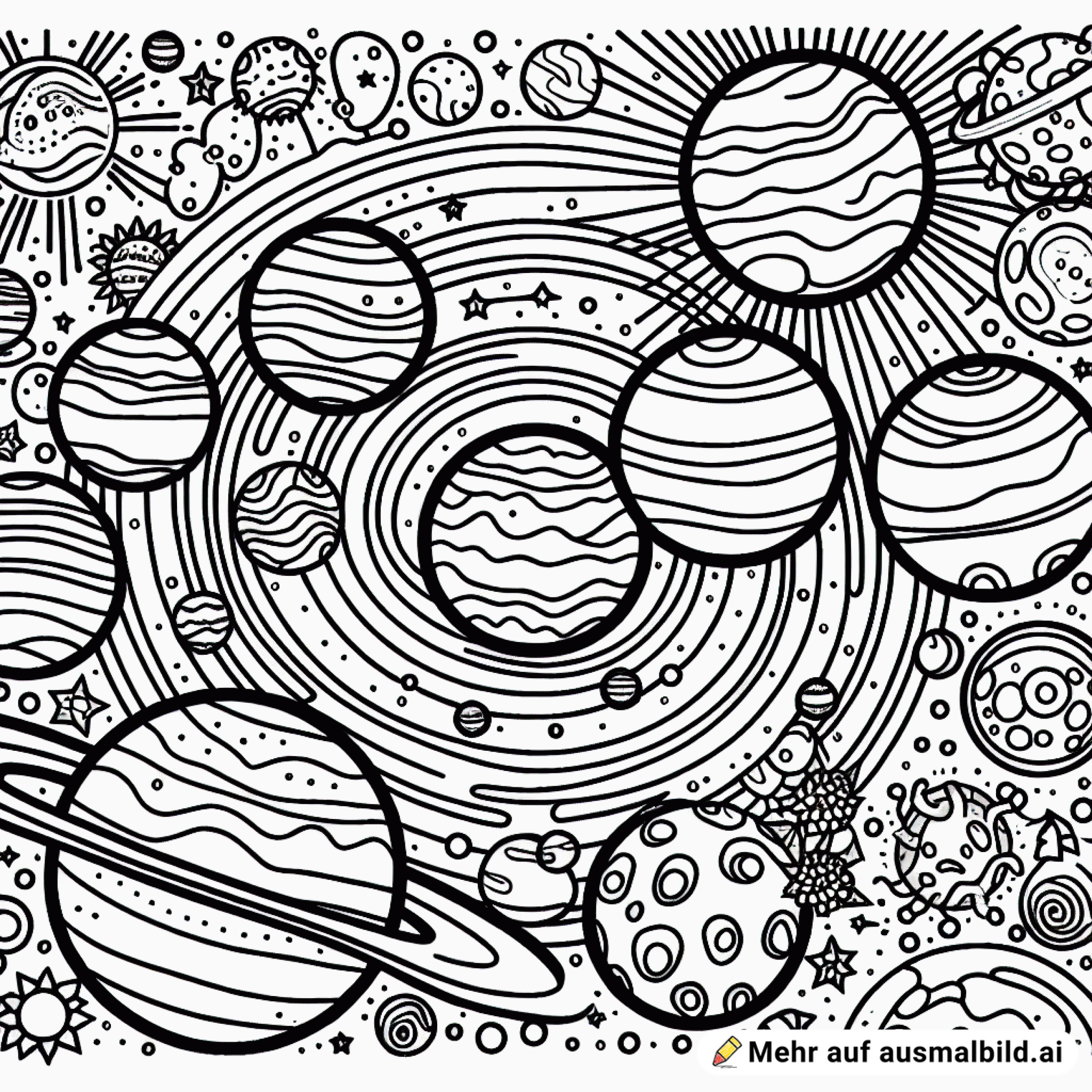 Sonnensystem mit allen Planeten