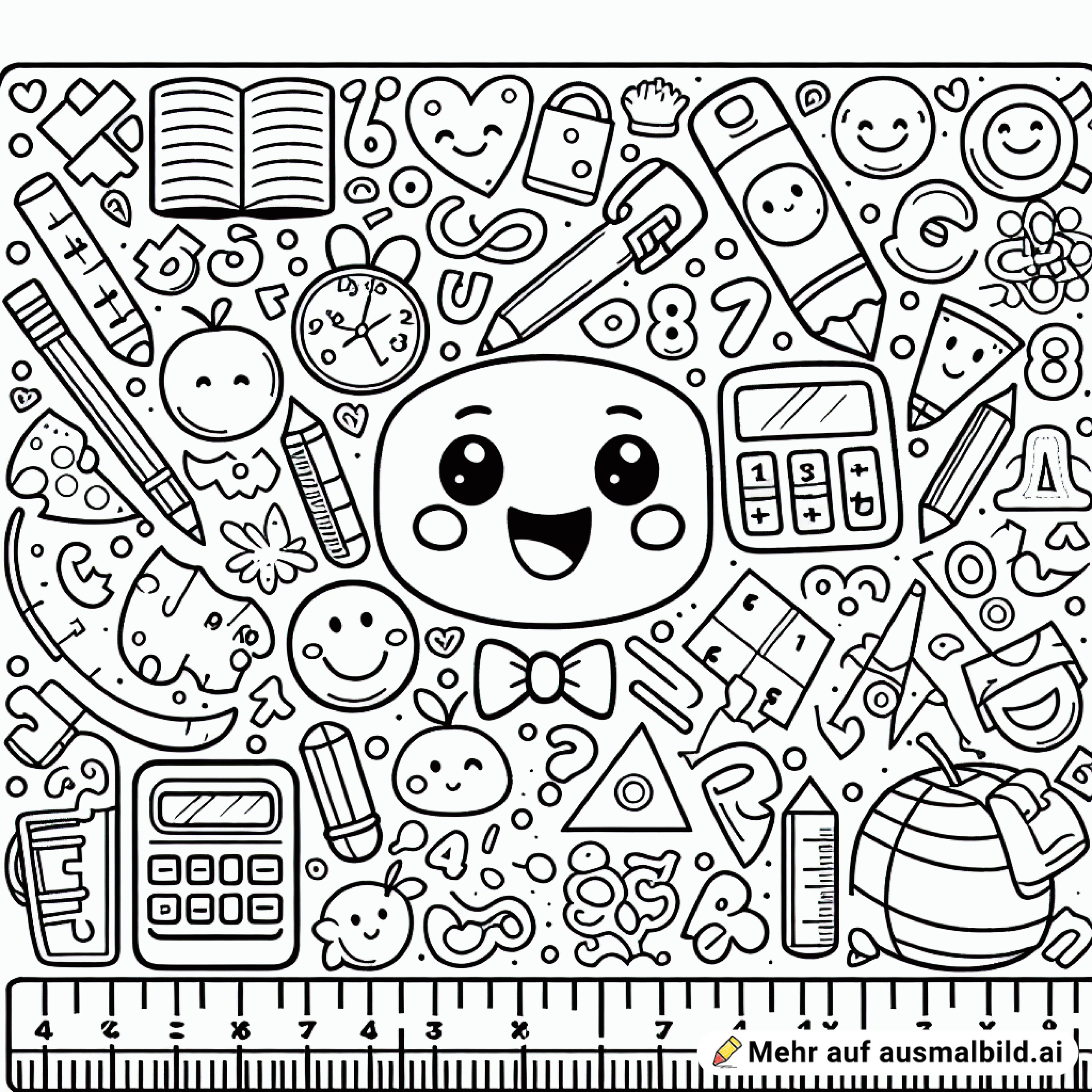 Fröhliche Rechenzeichen beim Mathematik lernen ➗