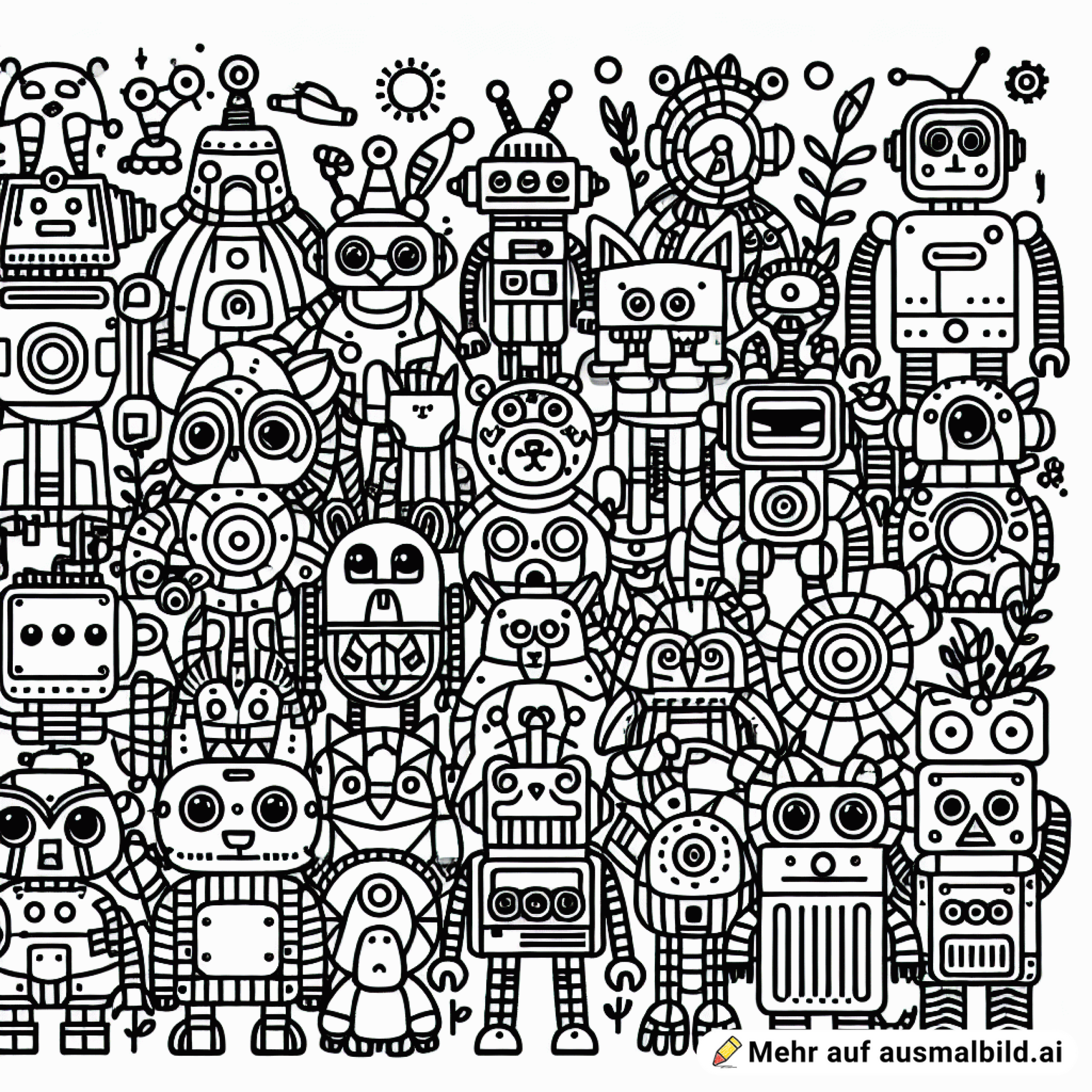 Roboter-Zoo mit mechanischen Tieren