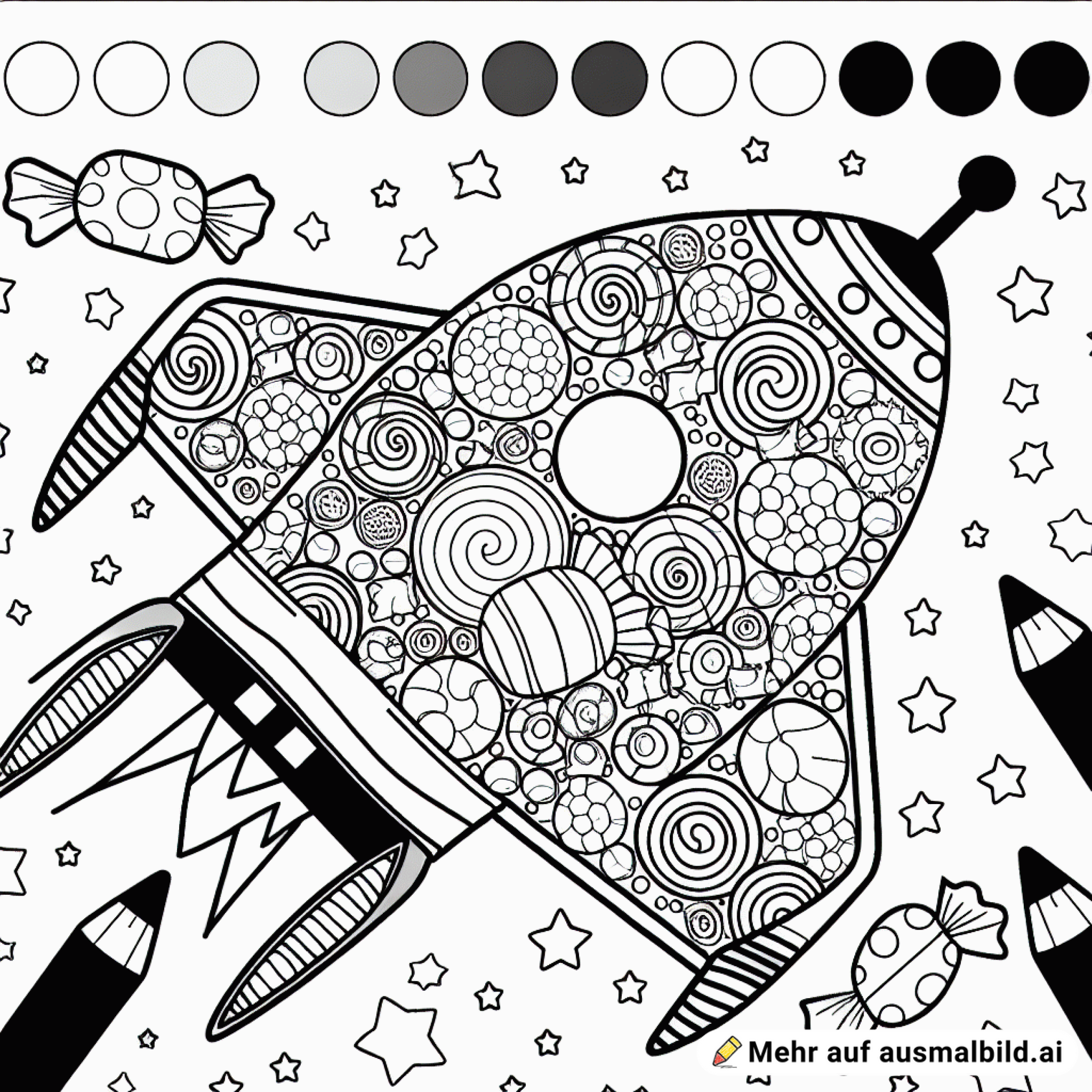 Raumschiff aus Süßigkeiten