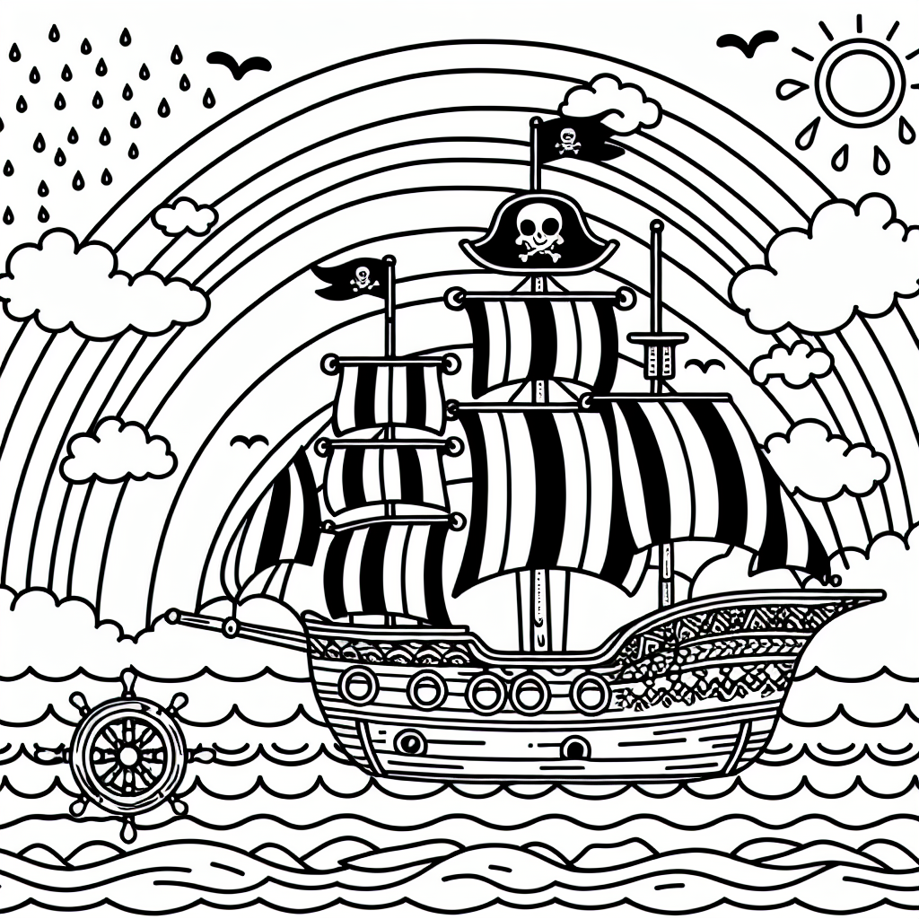 Piratenschiff Malvorlage zum Ausdrucken kostenlos