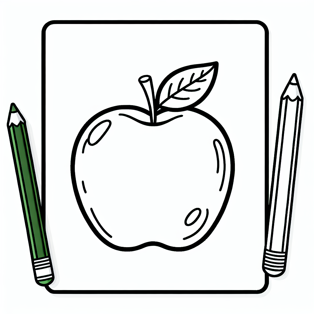 Apfel Malvorlagen kostenlos ausdrucken für Kinder