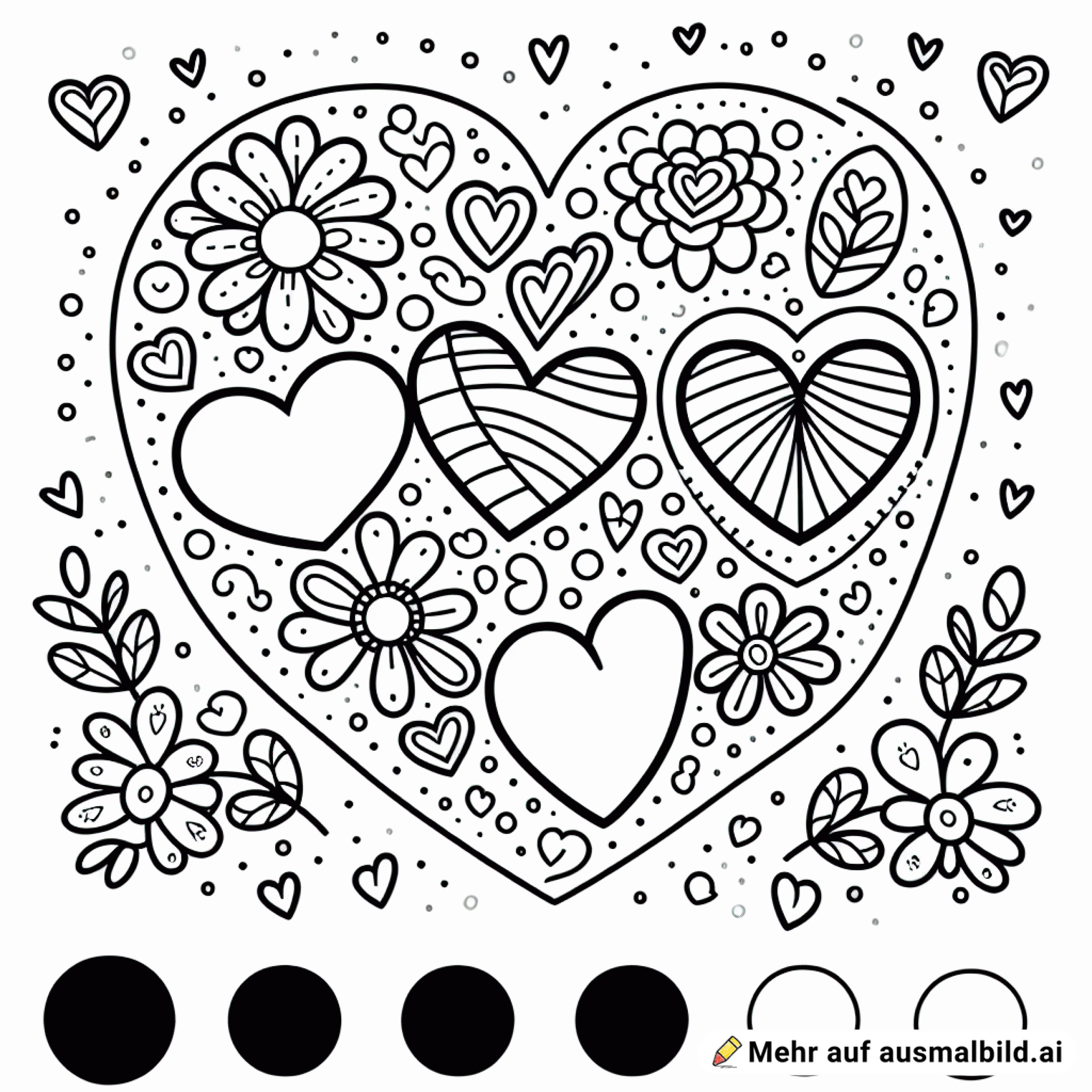 Ein großes und viele kleine Herzen zum Muttertag