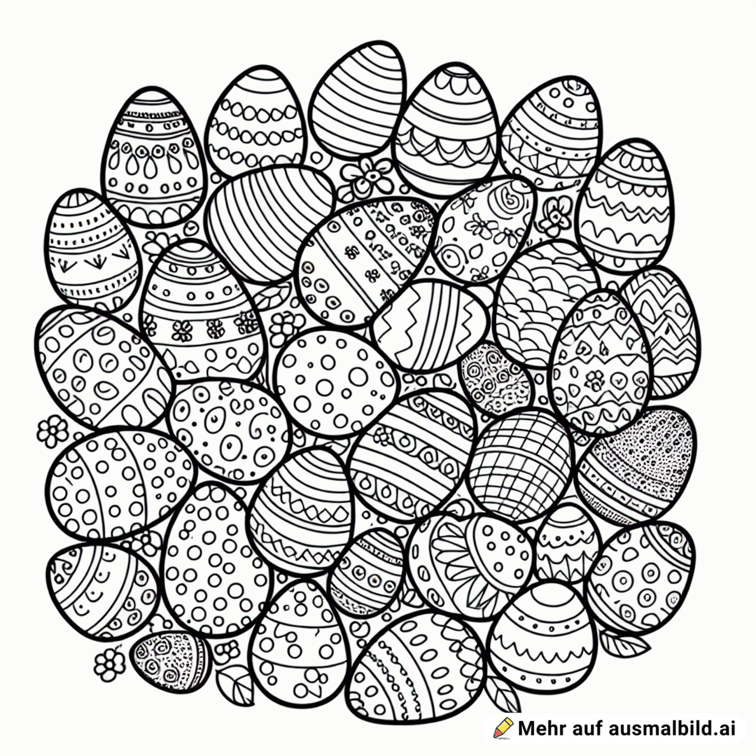 viele bunte ostereier