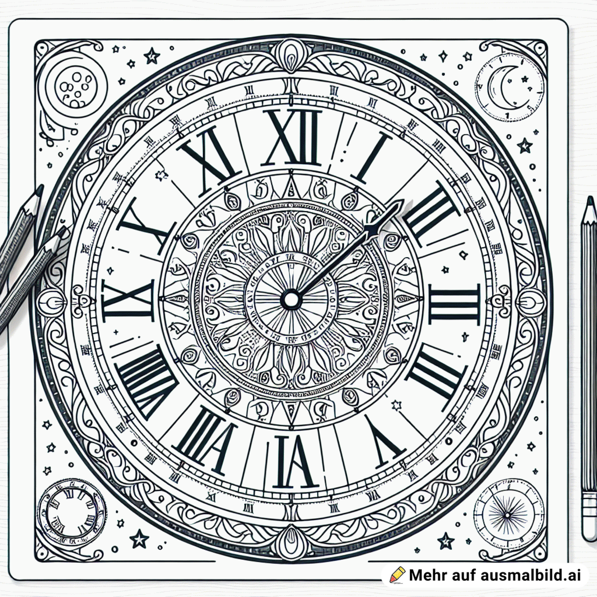 Uhr mit römischen Zahlen ⏰