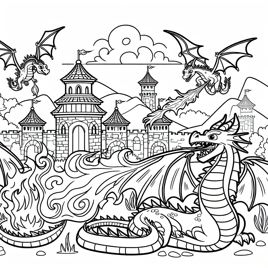 Drachen-Schule Malvorlagen zum Ausdrucken – kostenlos & kreativ