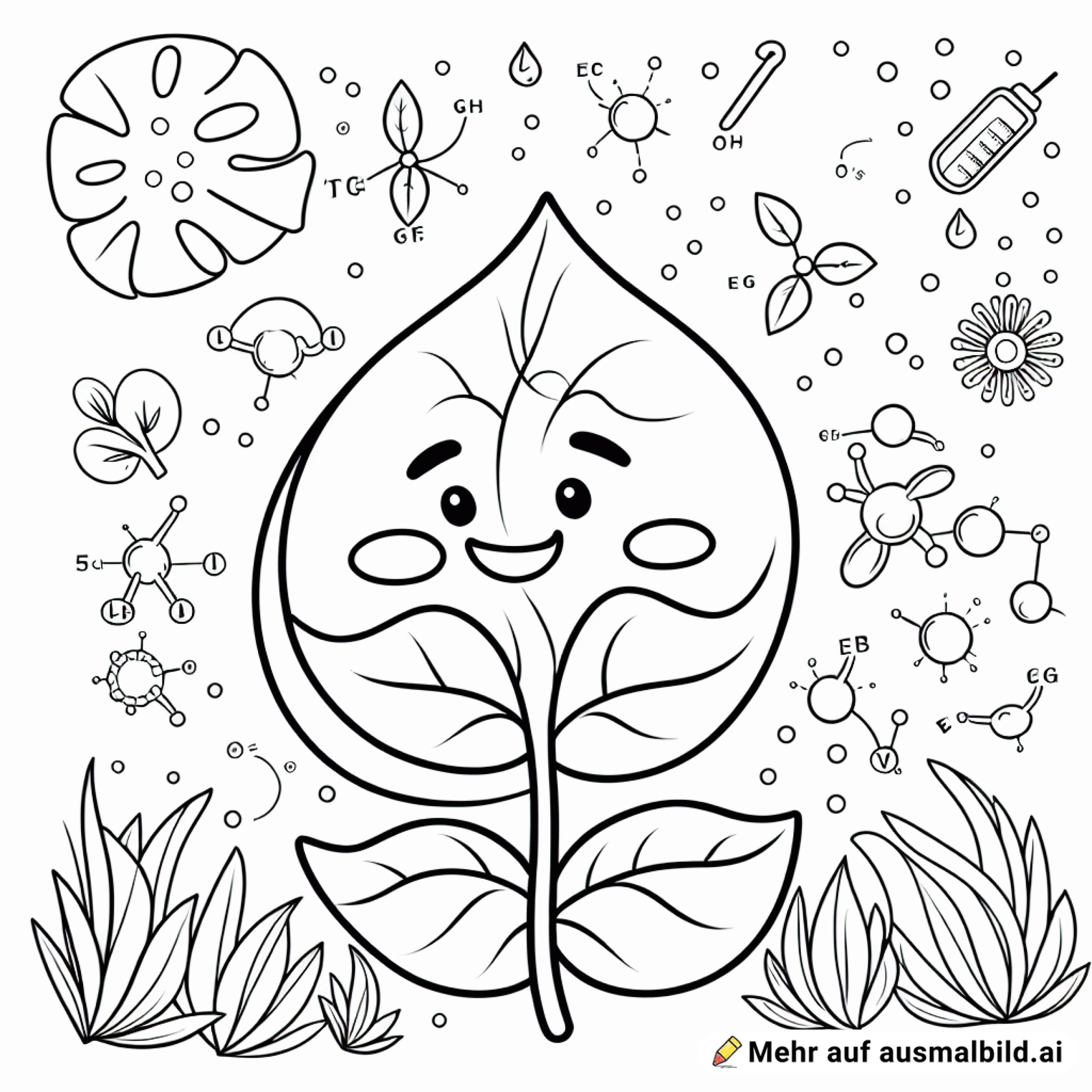 Photosynthese bei einer glücklichen Pflanze