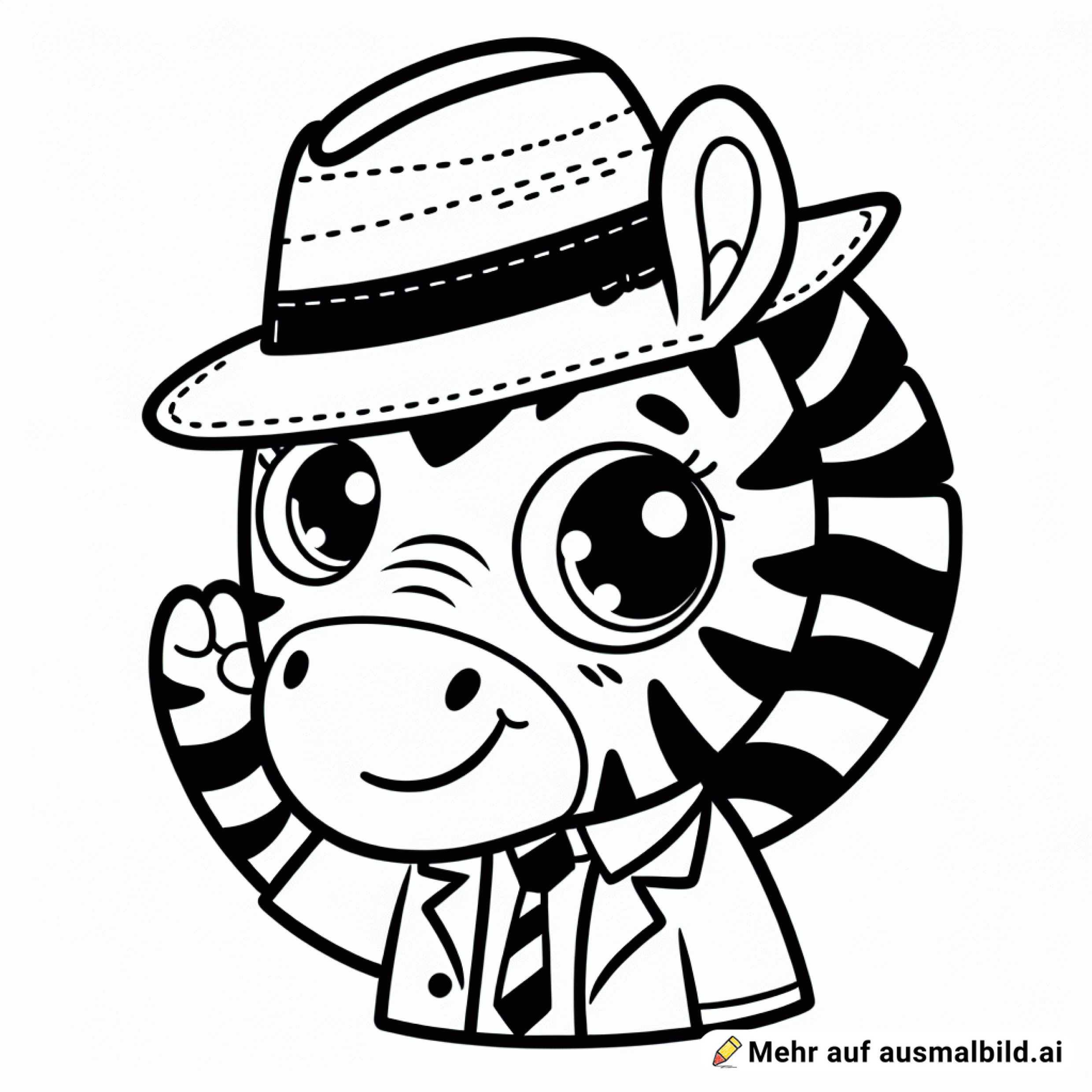 Ein Zebra mit einer roten Mütze das in der Schule berühmt ist