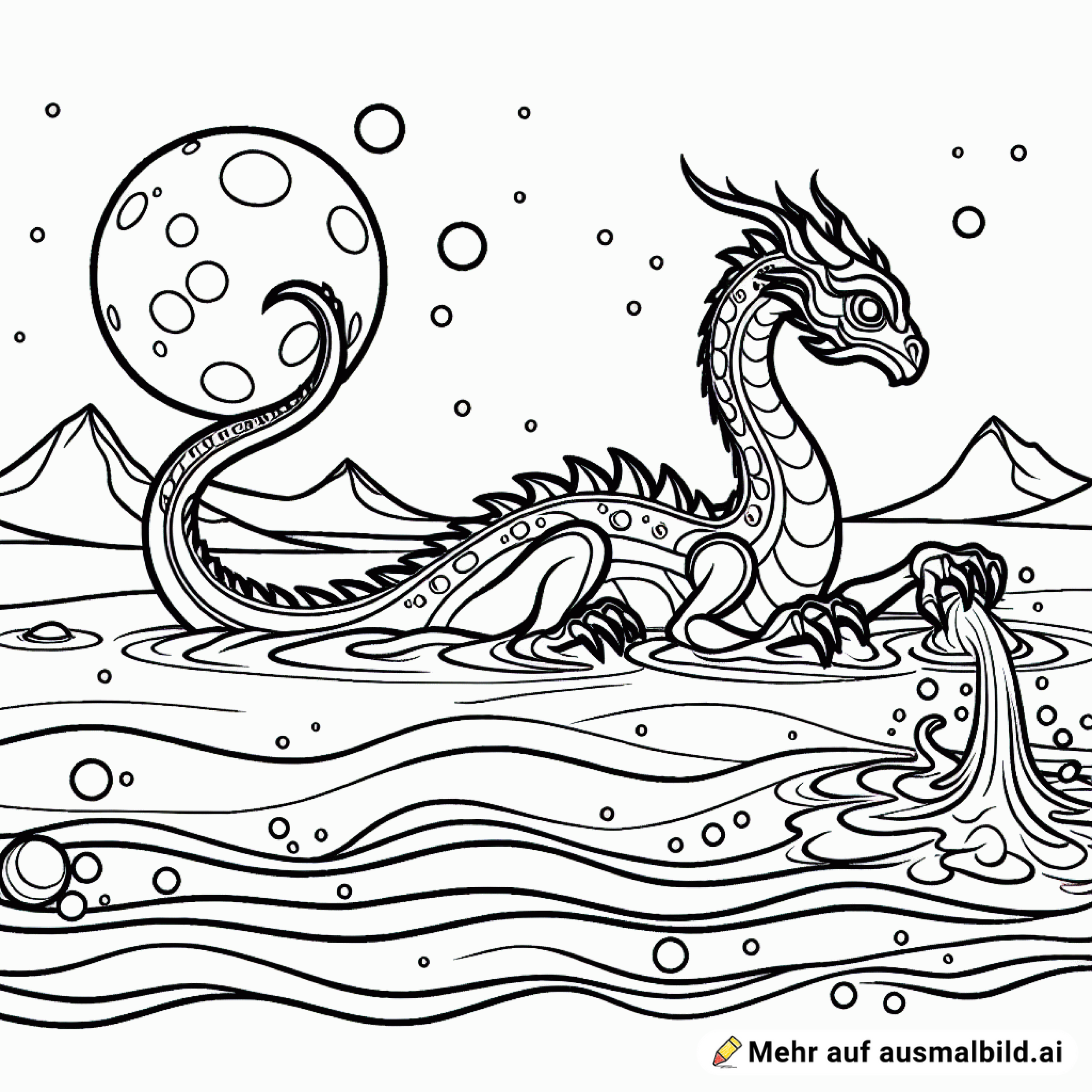 Ein Drache auf dem Mars der im Treibsand versinkt