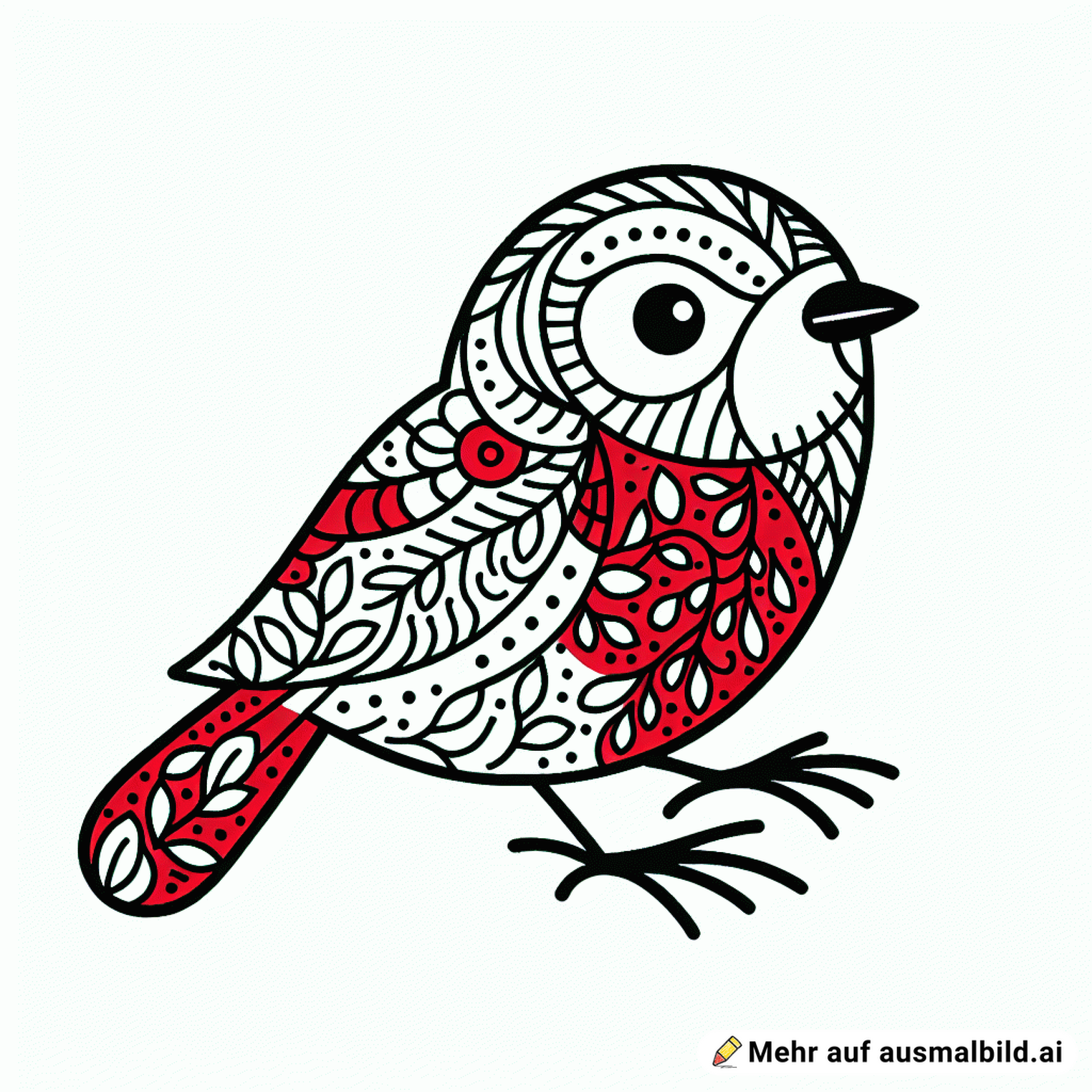 Ein rot-grüner Vogel