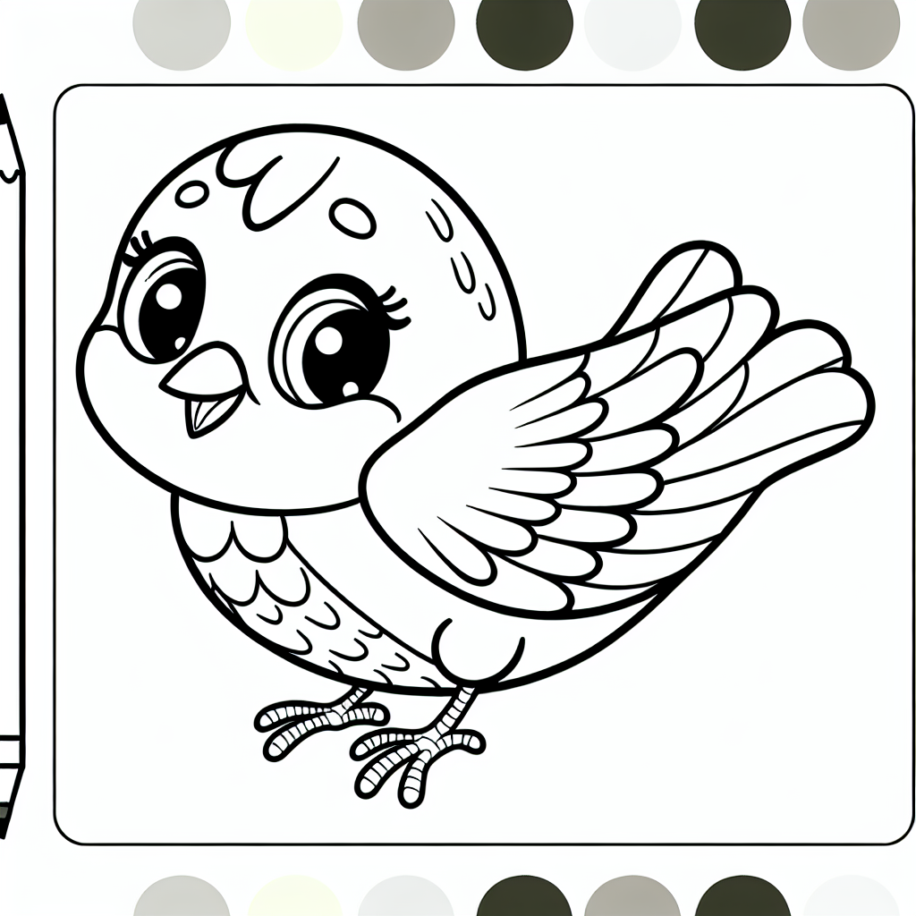 Bunter Vogel Malvorlage kostenlos zum Ausdrucken
