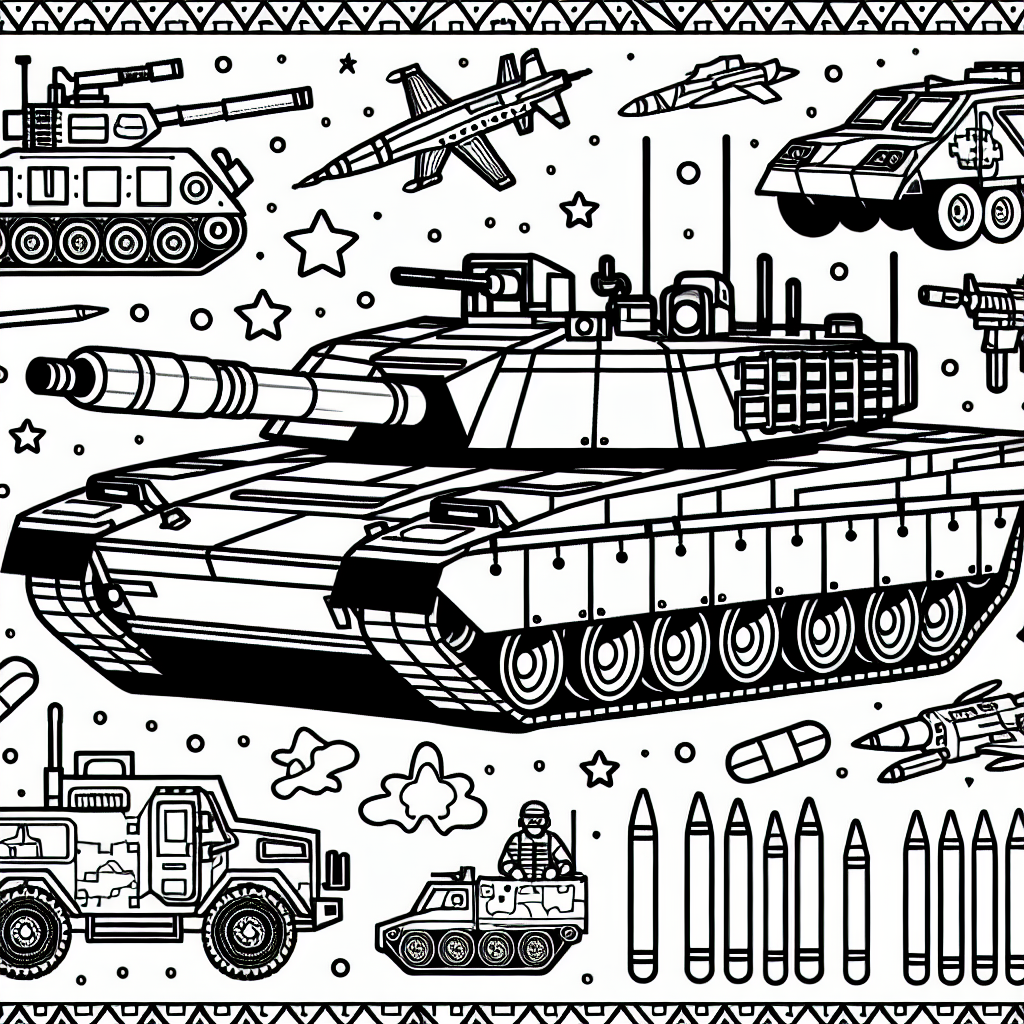 Panzer Malvorlagen kostenlos ausdrucken für Kinder