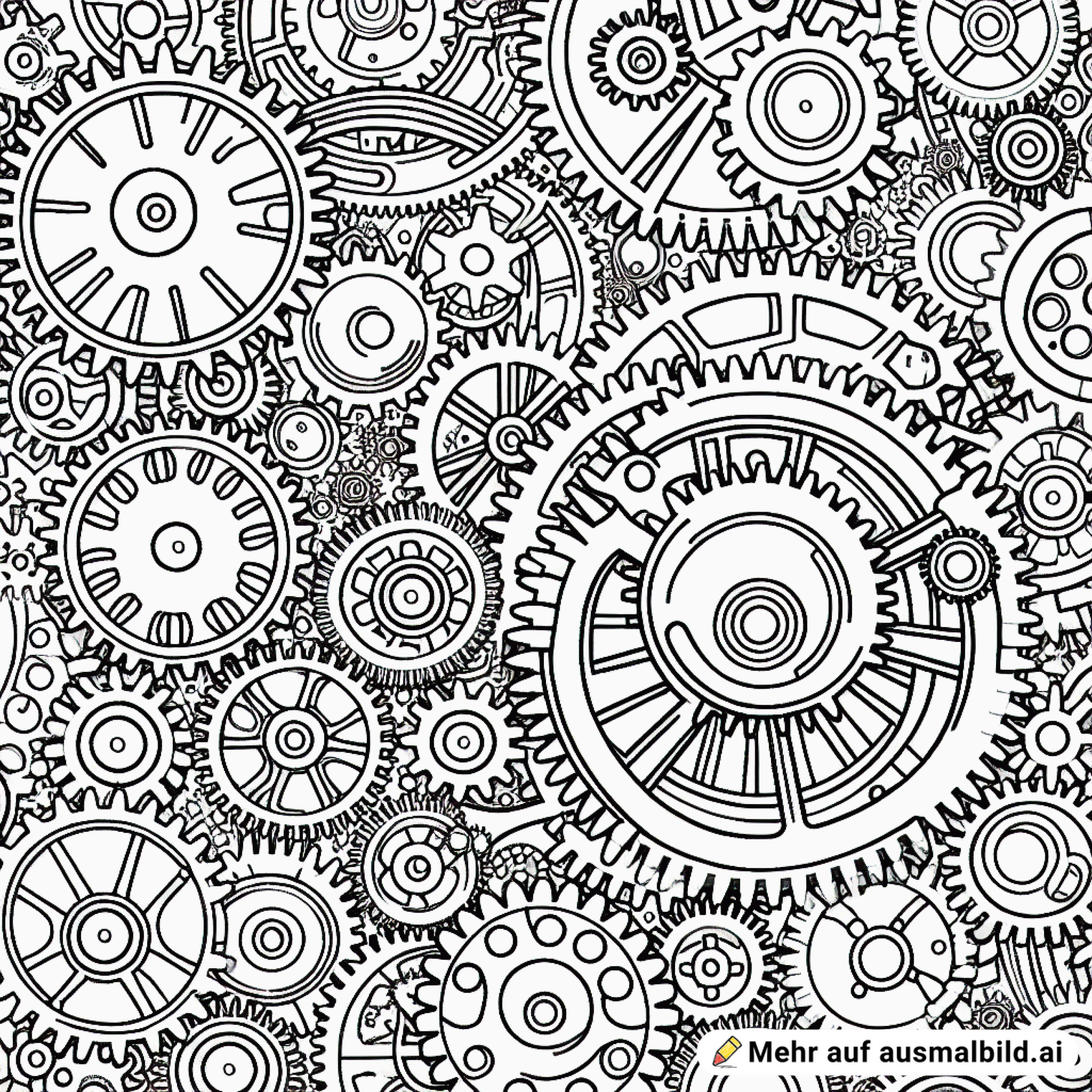 Ein Getriebe viele Zahnräder drum herum