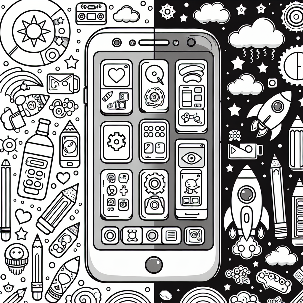 Smartphone Malvorlagen mit Apps kostenlos ausdrucken