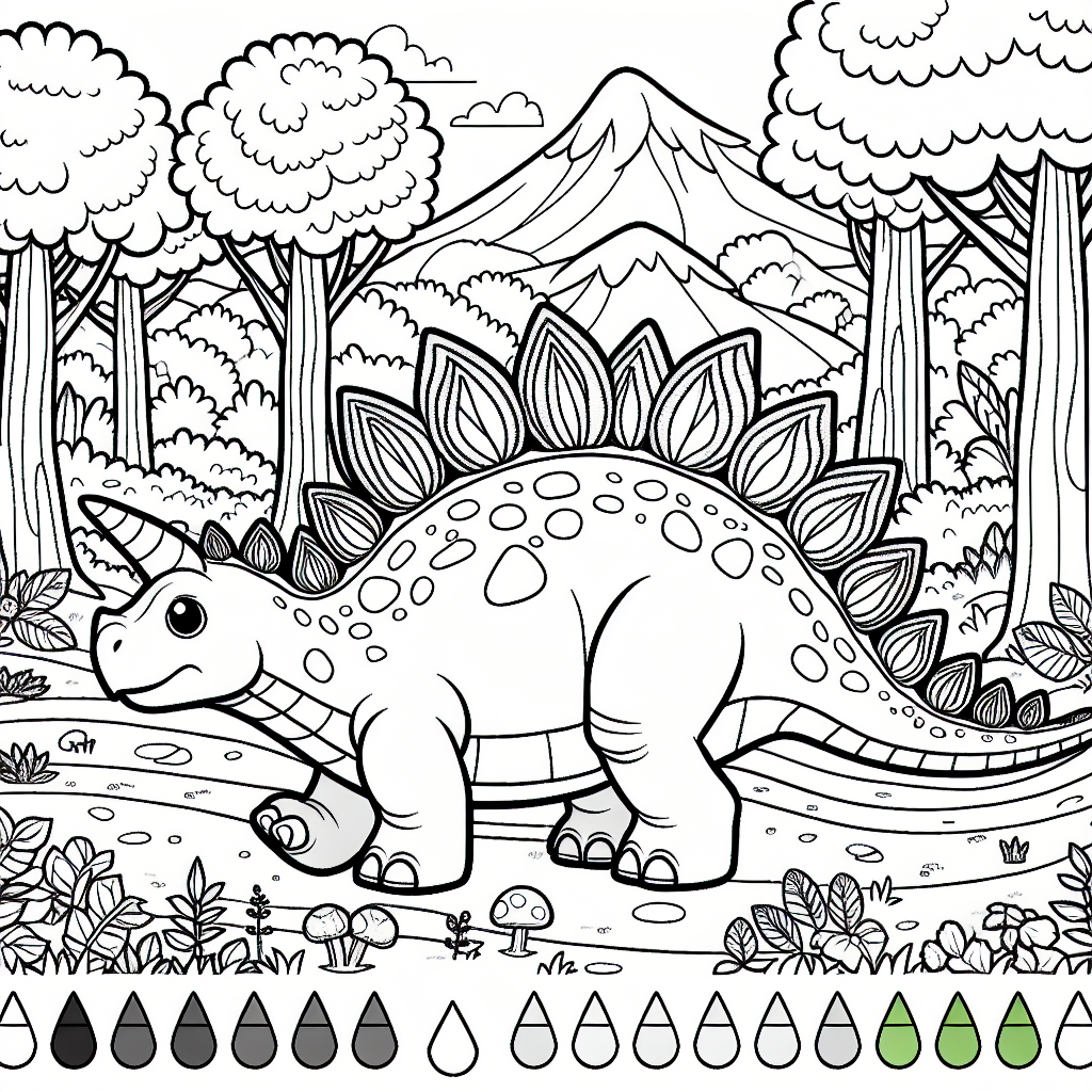 Stegosaurus Malvorlage kostenlos ausdrucken für Kinder