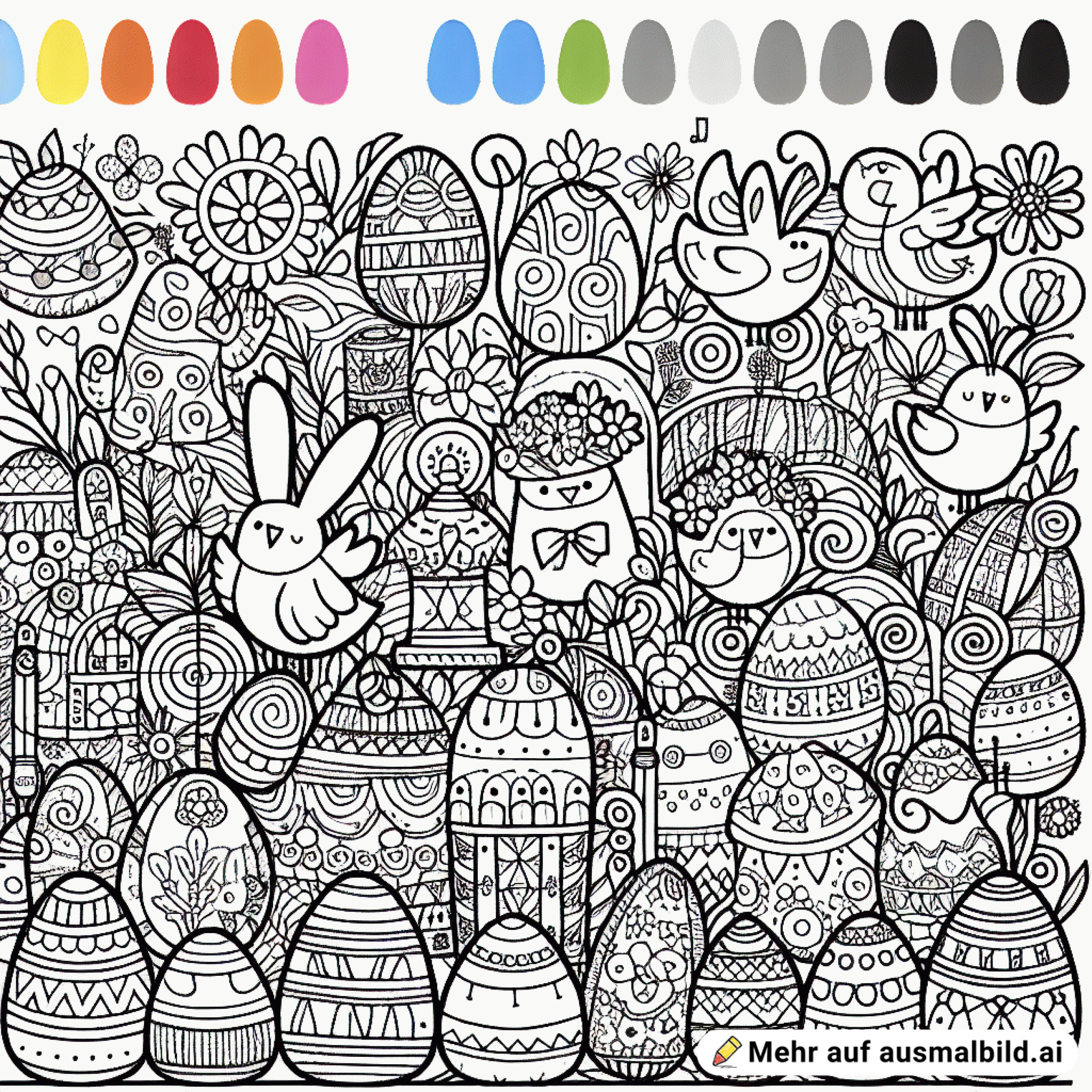Wimmelbild zu Ostern