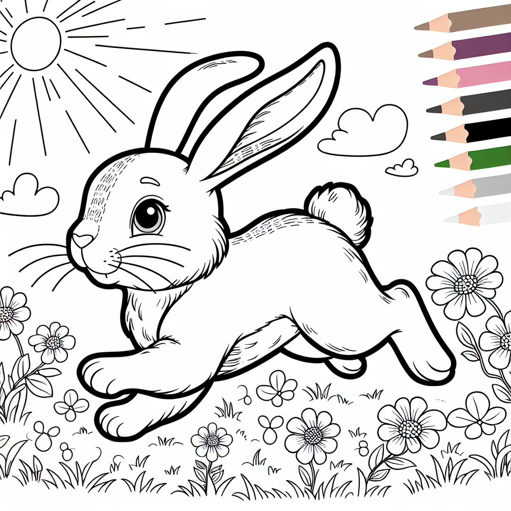 Kaninchen Malvorlage kostenlos zum Ausdrucken für Kinder