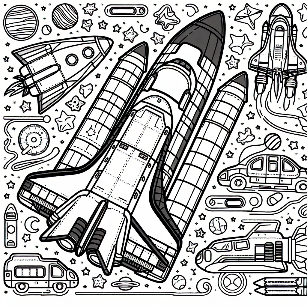 Kostenlose Space Shuttle Malvorlagen zum Ausdrucken für Kinder