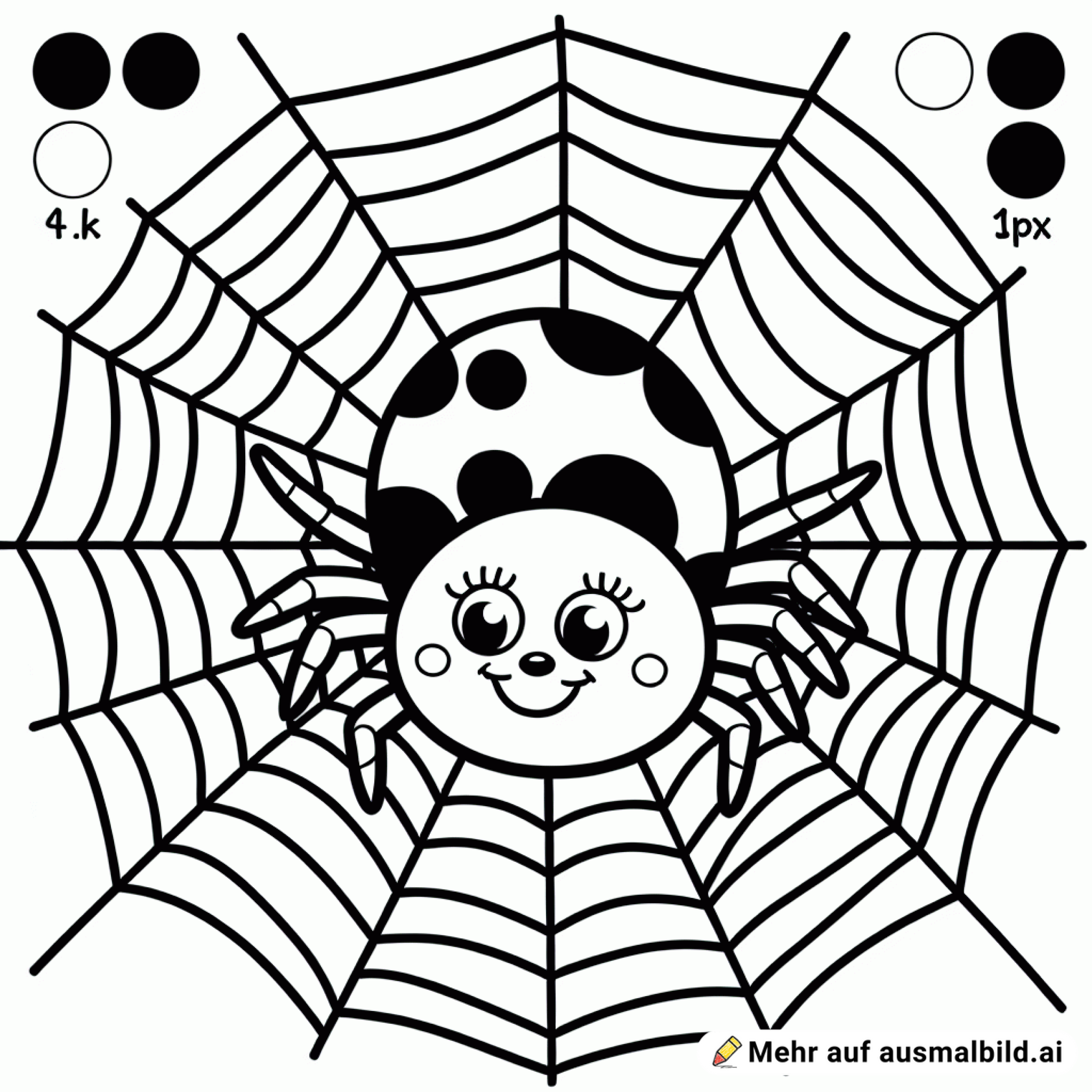 Spinnennetz mit Spinne