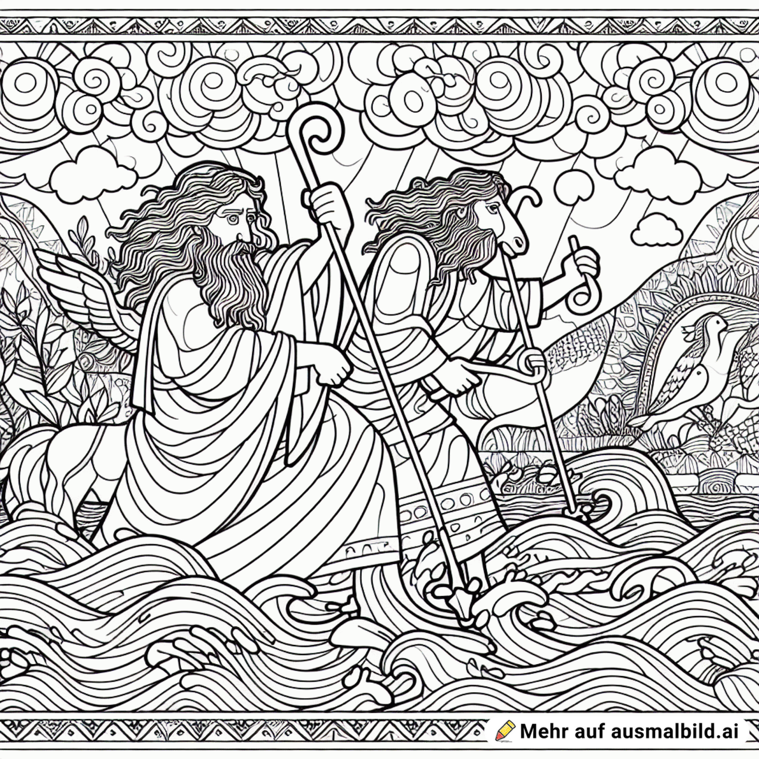 Moses teilt das Meer