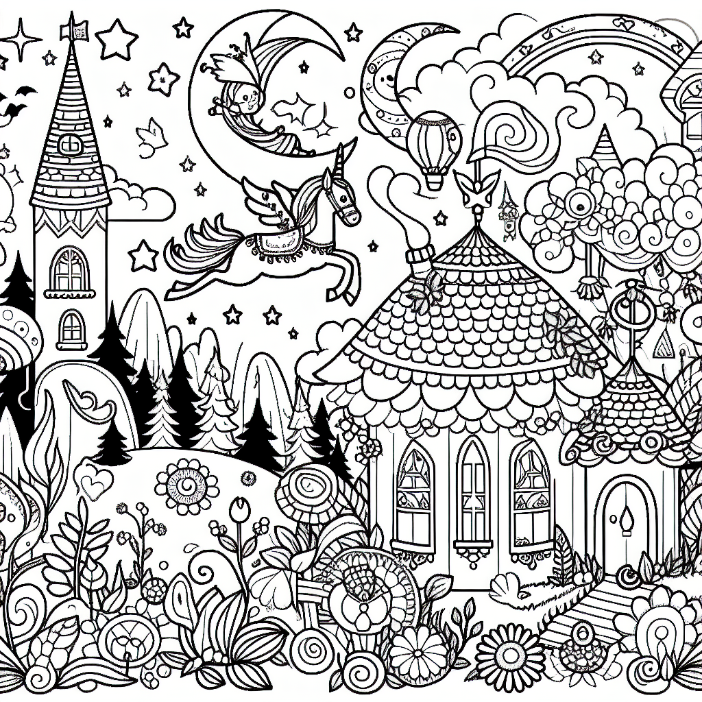 Fantasy Malvorlagen kostenlos ausdrucken für Kinder & Spaß