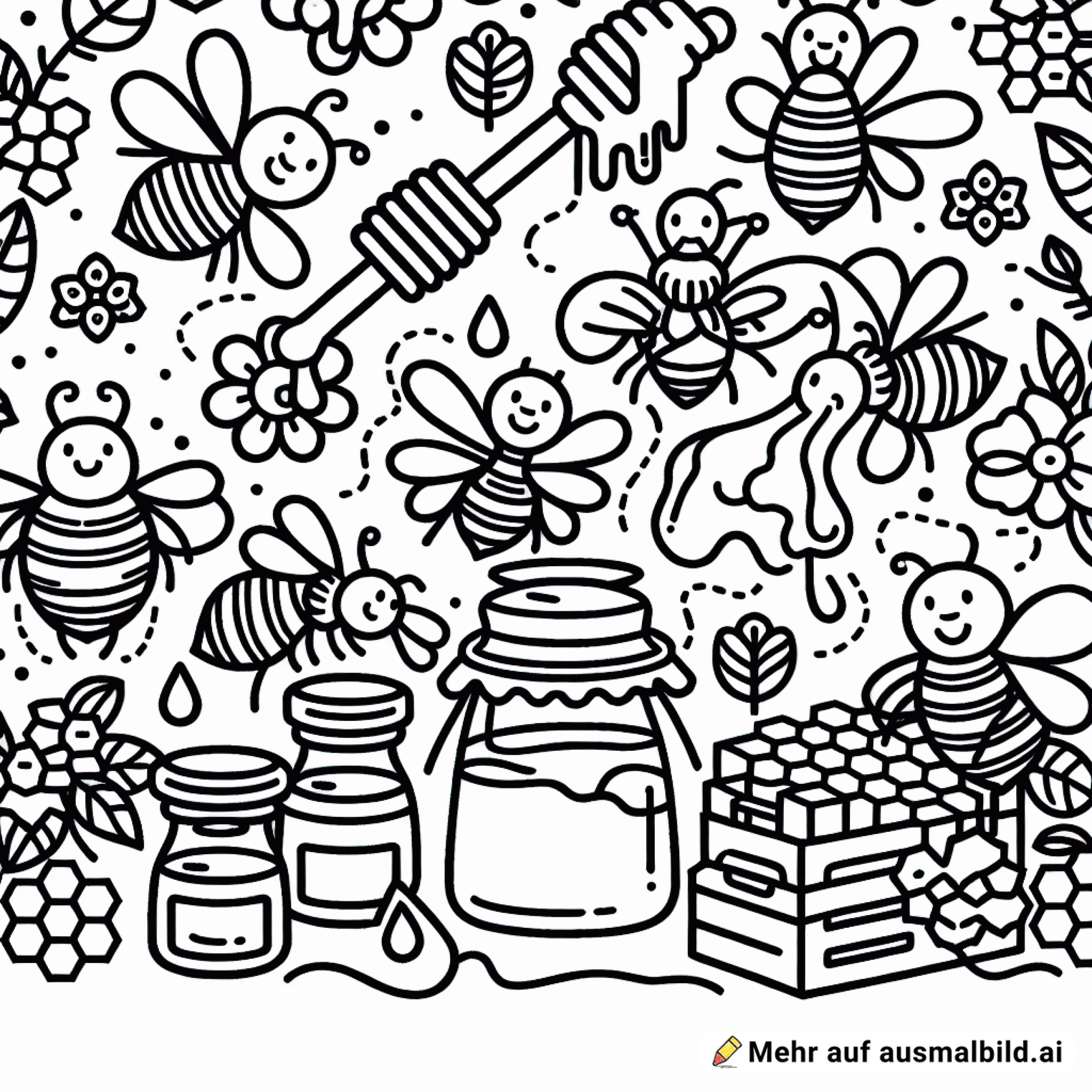 Bienen bei der Honigherstellung