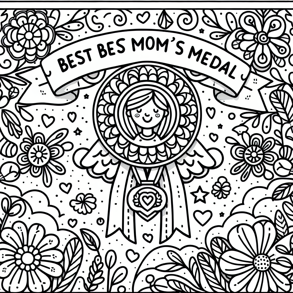 Orden für die beste Mama Malvorlage kostenlos ausdrucken