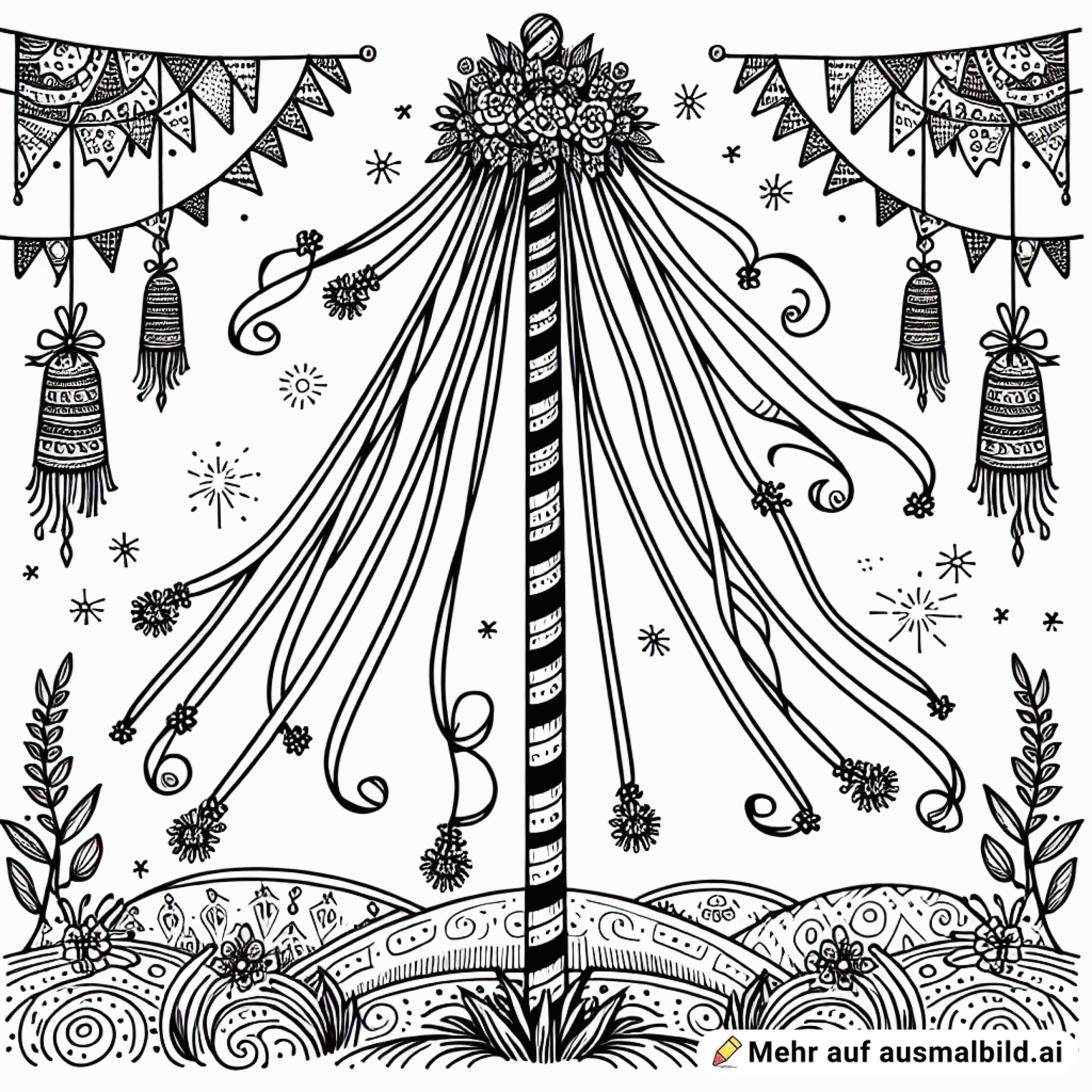 Geschmückter Maibaum