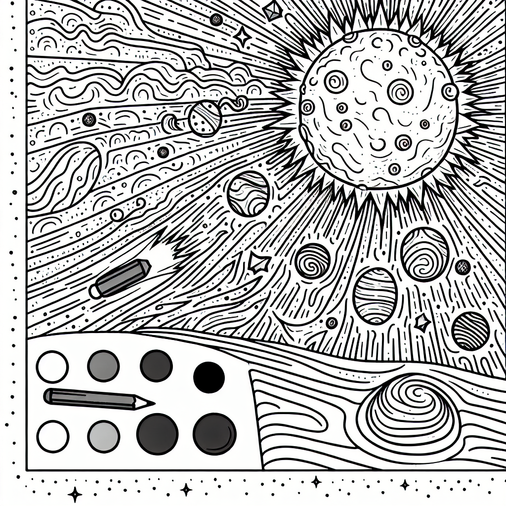 Kostenlose Malvorlagen Sonnensturm & Massenauswurf Ausdrucken