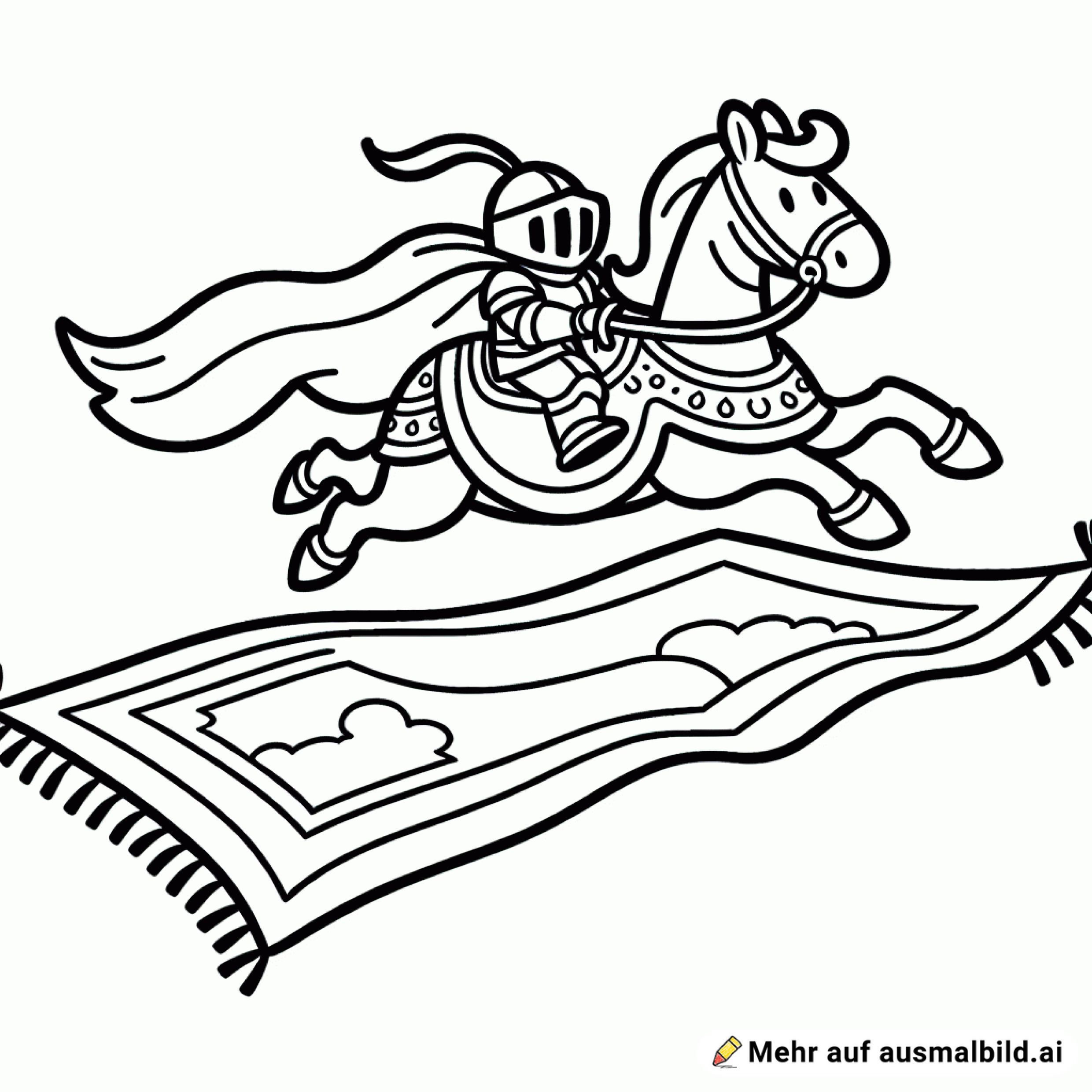 Ritter auf einem fliegenden Teppich ????