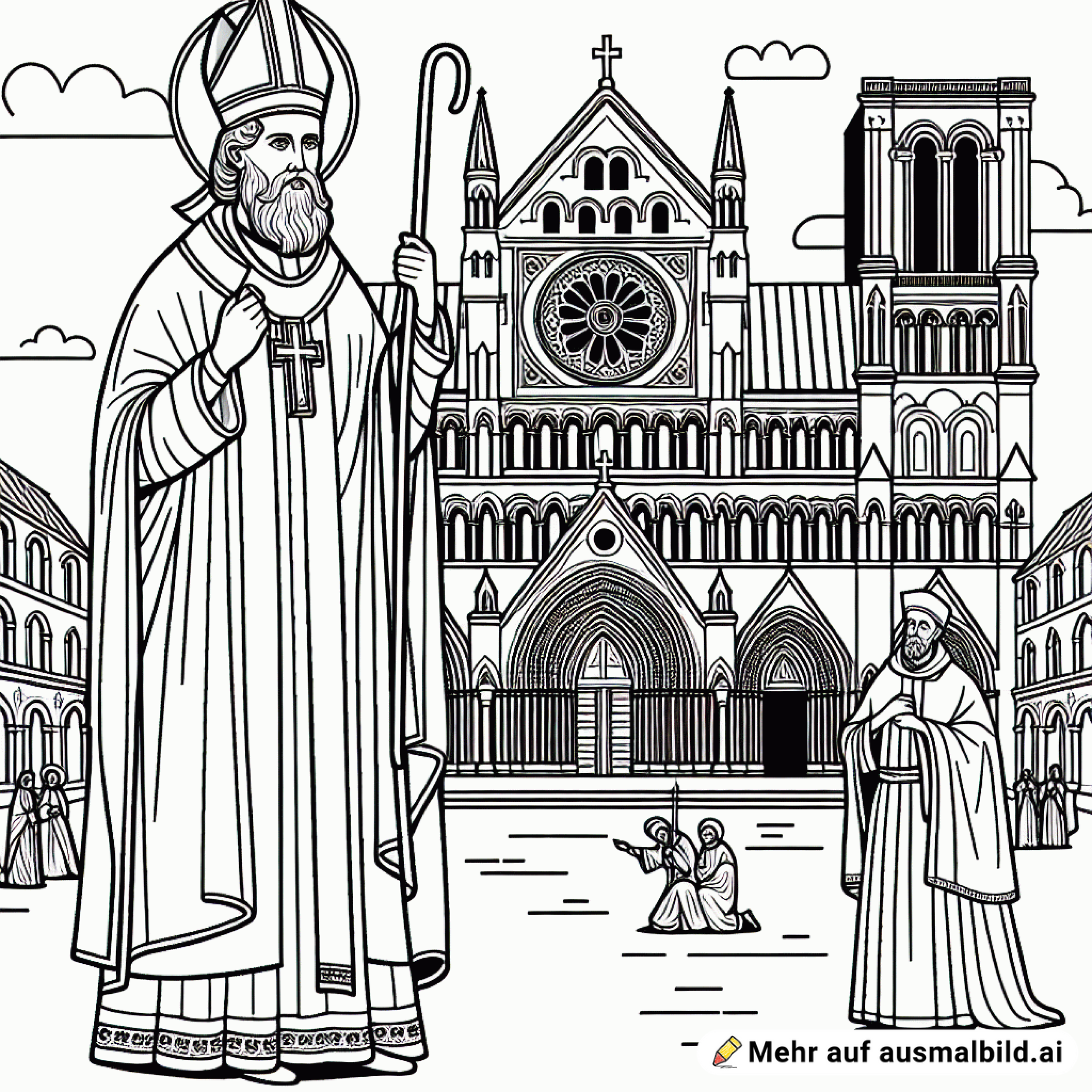 Der Papst vor seiner Kathedrale