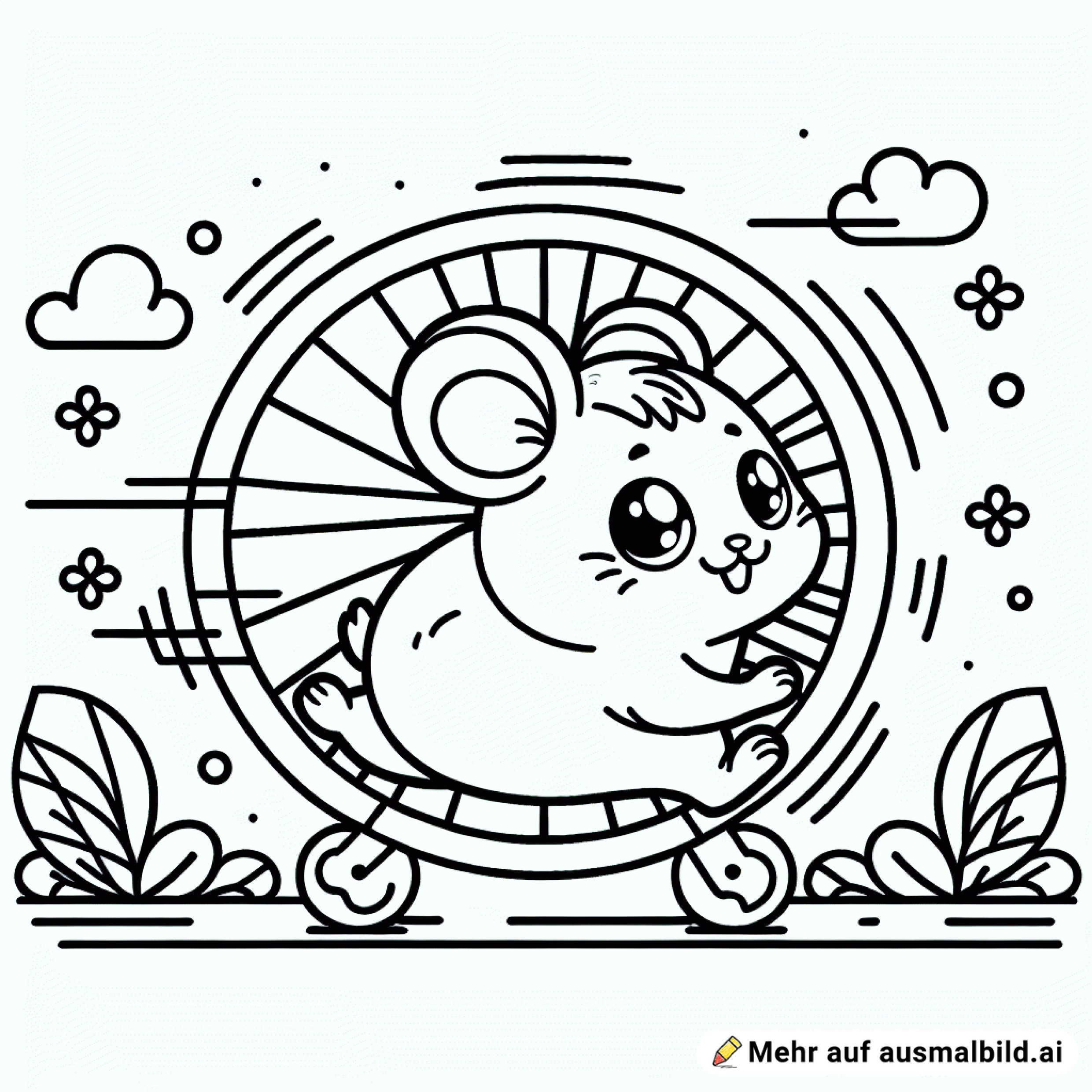 Hamster auf einem Laufrad