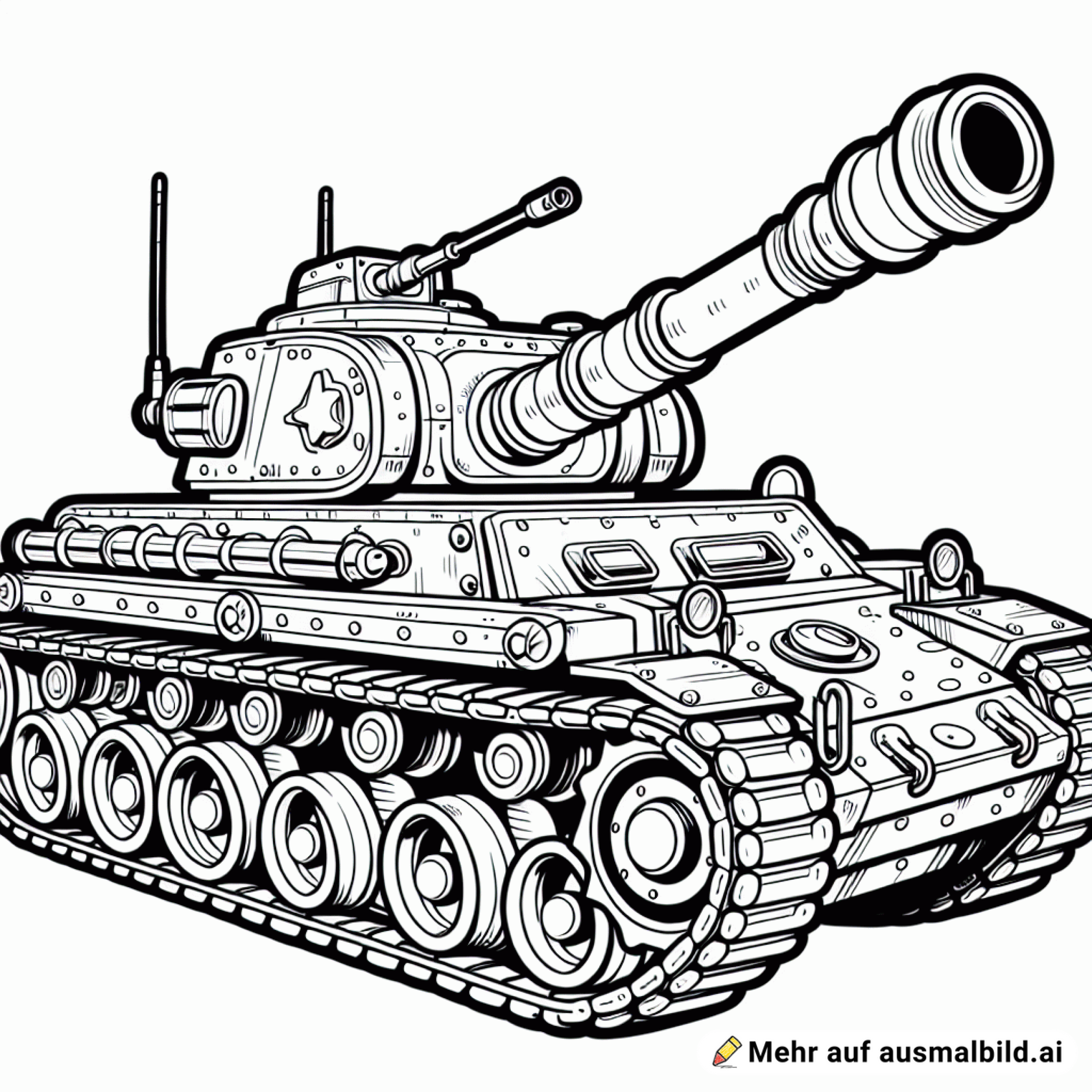 panzer mit großer Kanone für einen 8 jährigen