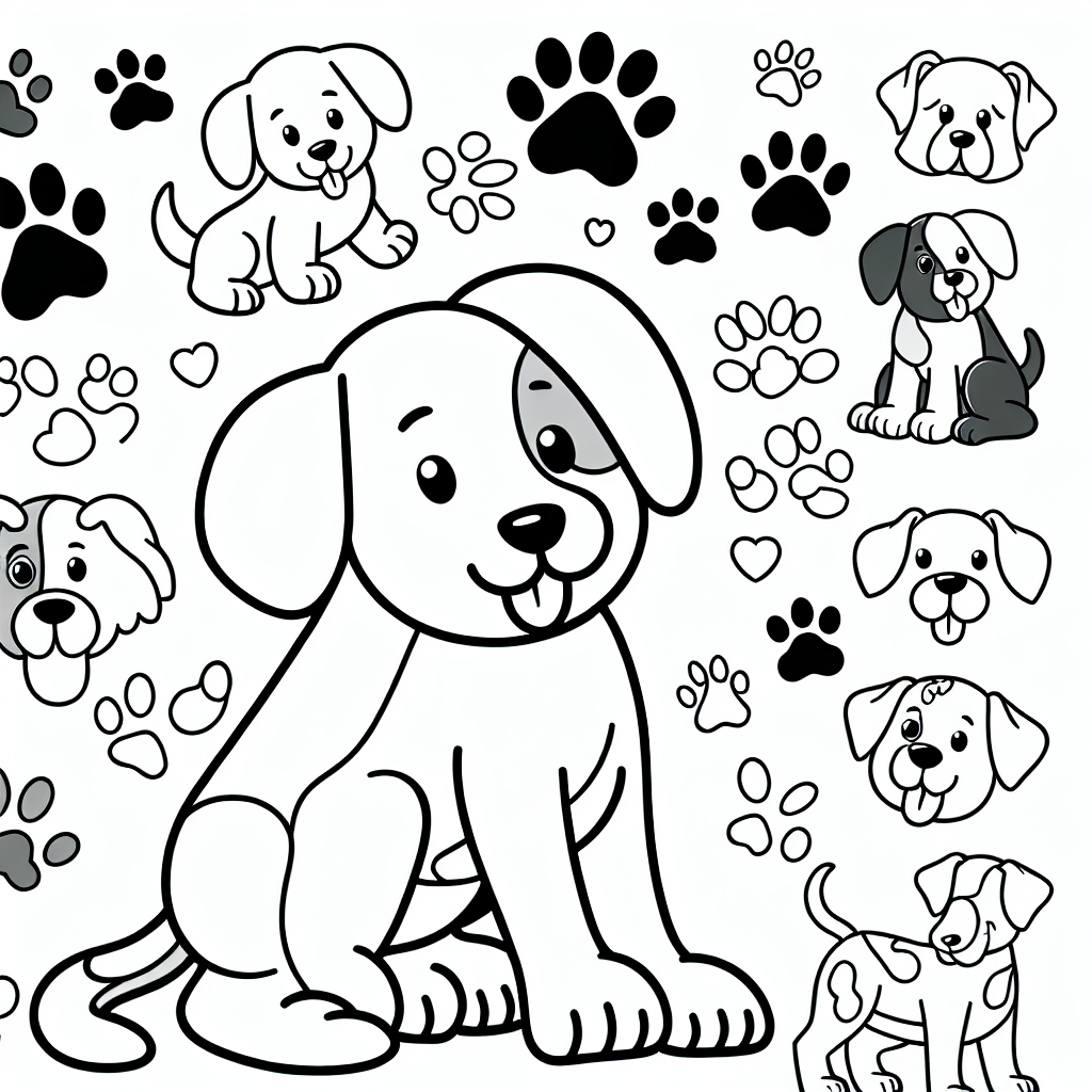 Hunde Malvorlagen kostenlos ausdrucken – Ausmalbilder für Kinder