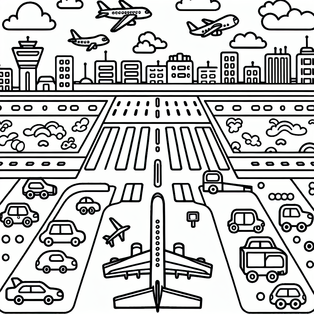Flugzeug Malvorlage kostenlos zum Ausdrucken für Kinder