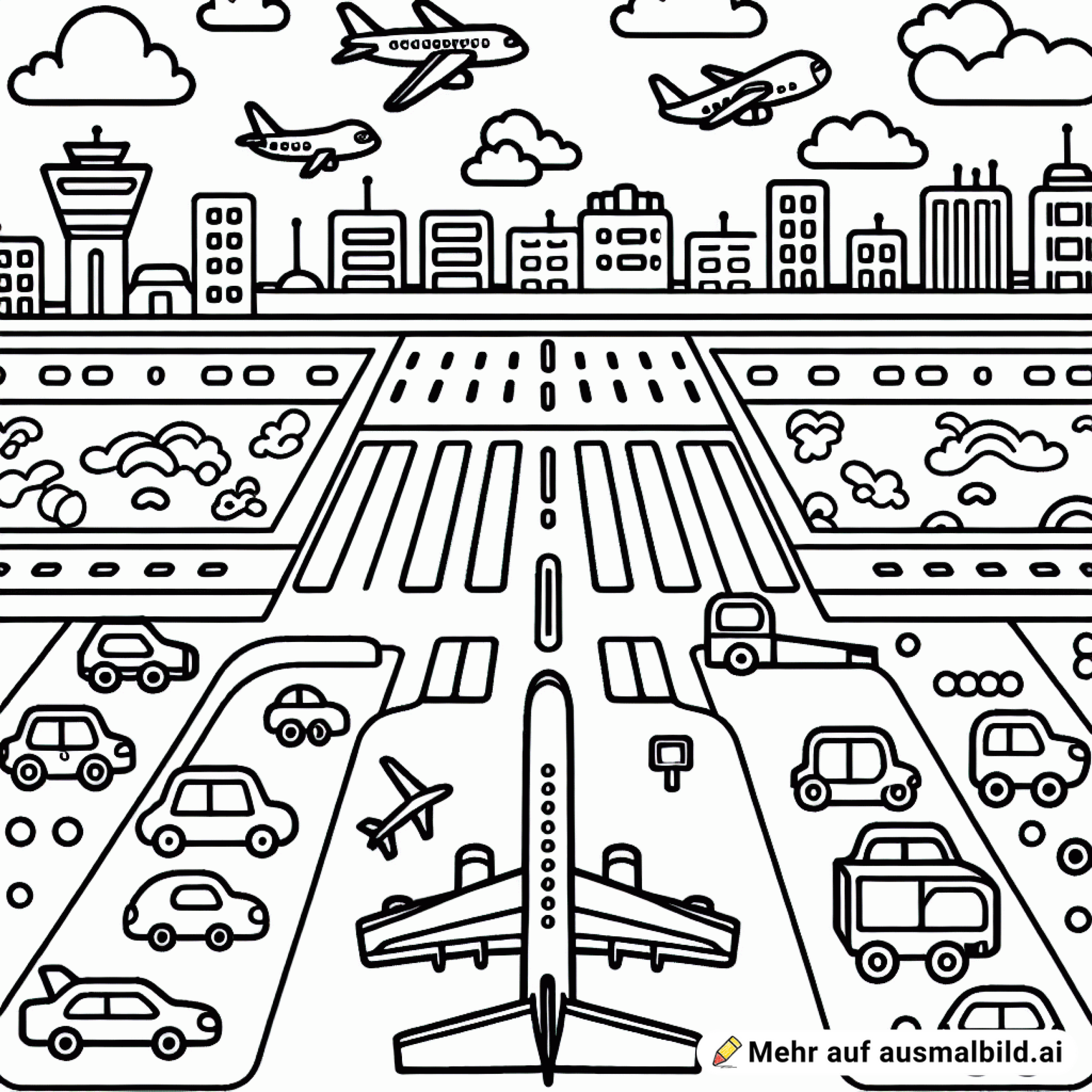 Ein Flugzeug am Rollfeld