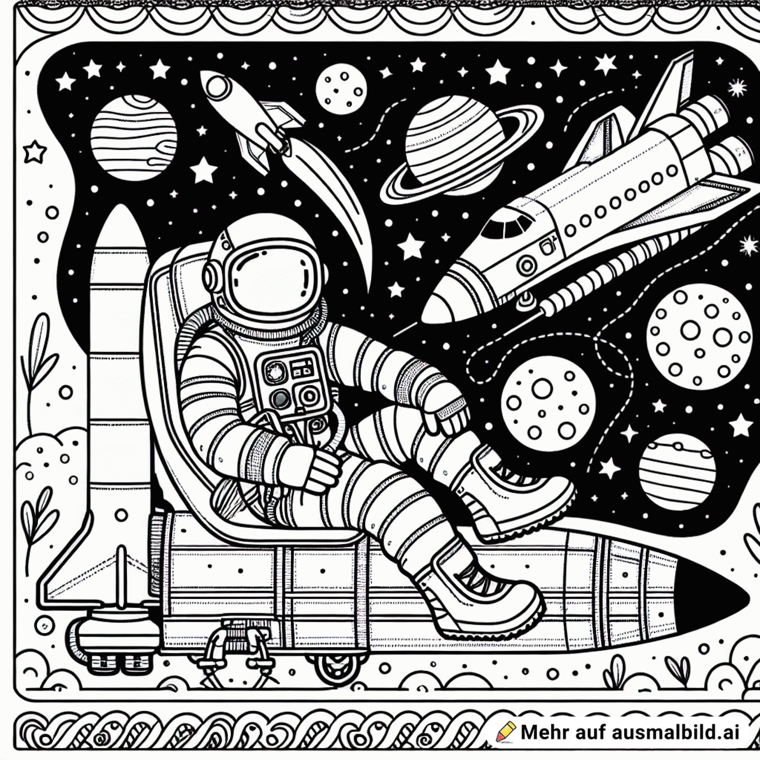 Astronaut in shuttle