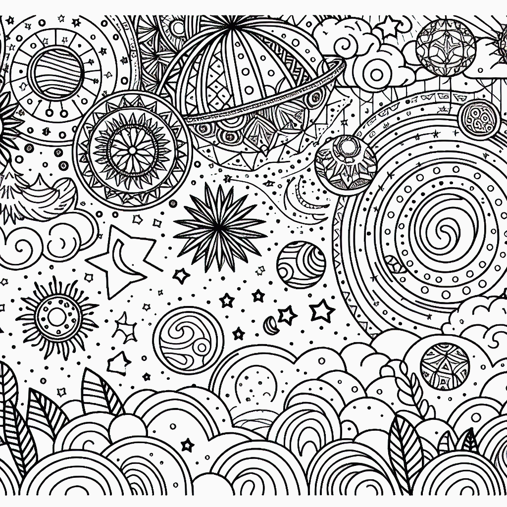 Kostenlose Ausmalbilder Himmel zum Ausdrucken für Kinder