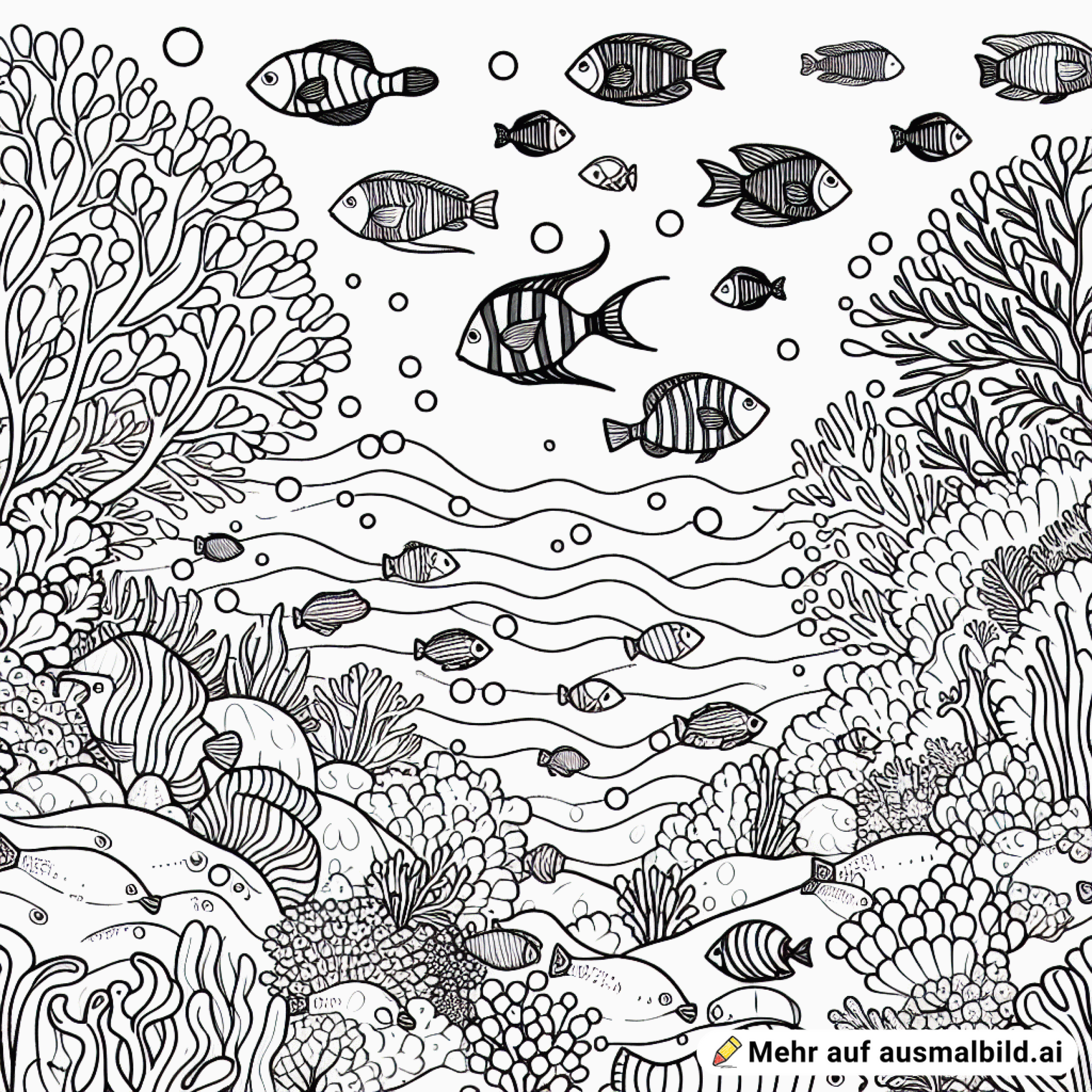 eine unterwasserwelt mit fischen