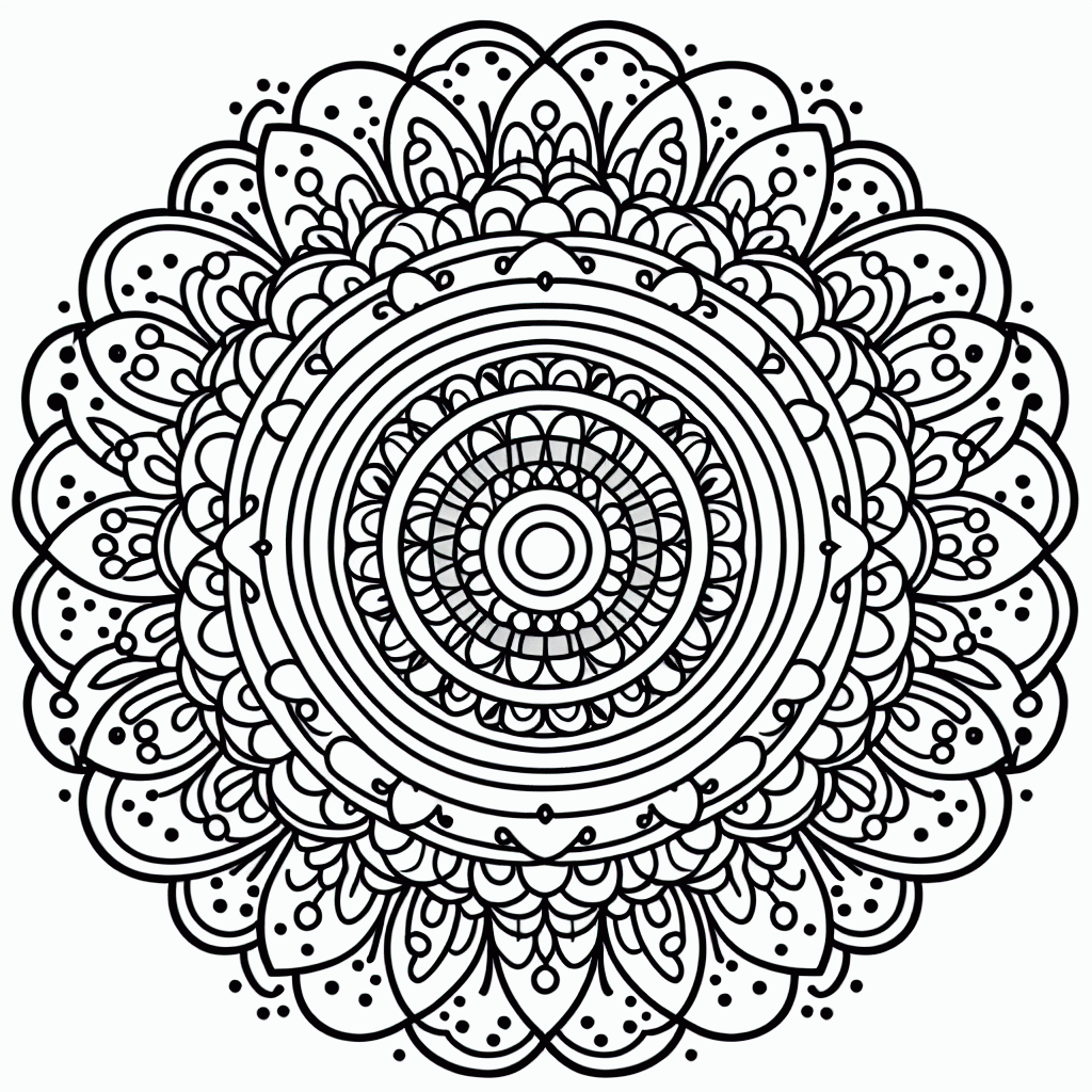 Kostenlose Regenbogen Mandala Malvorlagen zum Ausdrucken