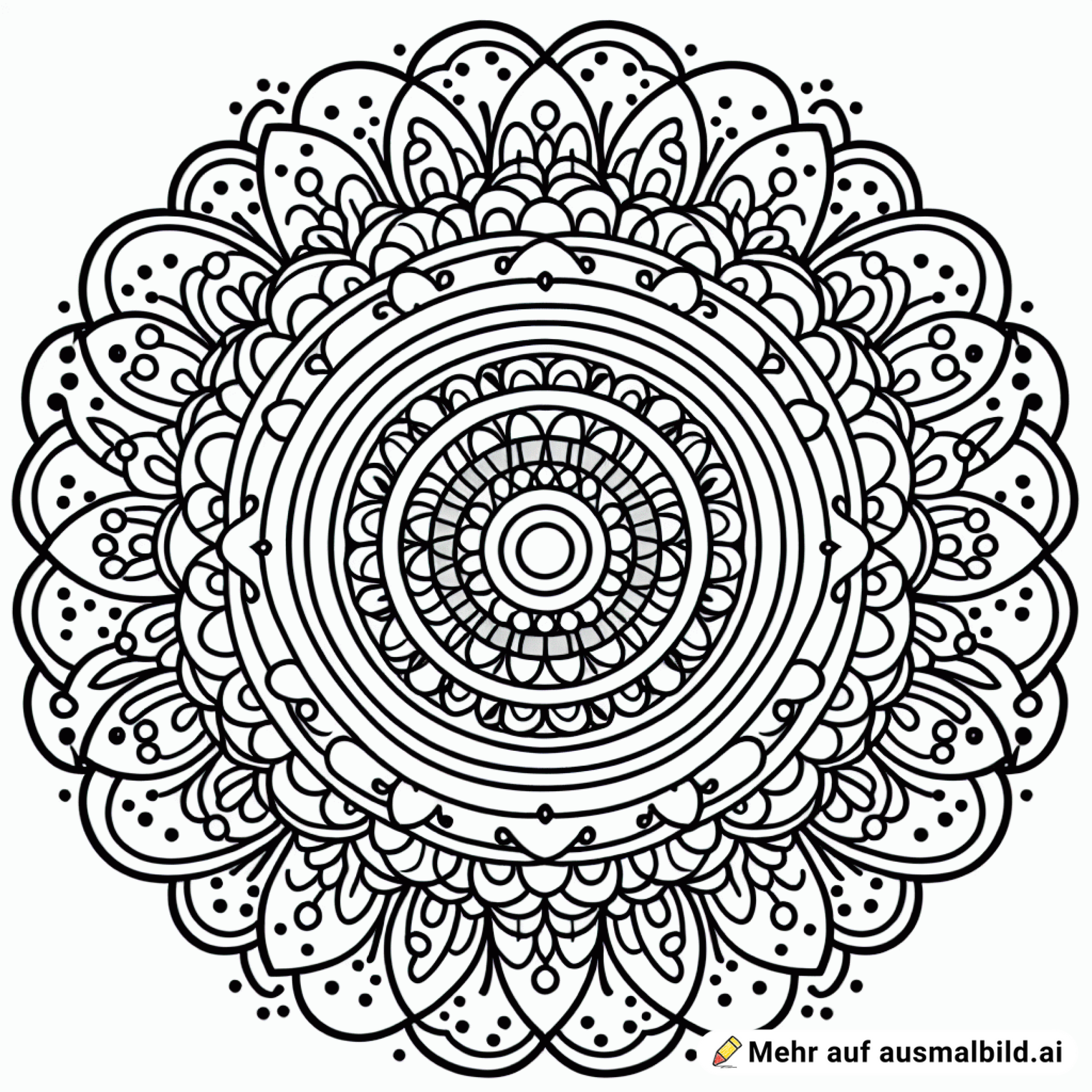 male ein Regenbogen Mandala