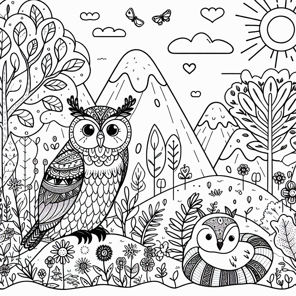 Kostenlose Natur Malvorlagen zum Ausdrucken für Kinder