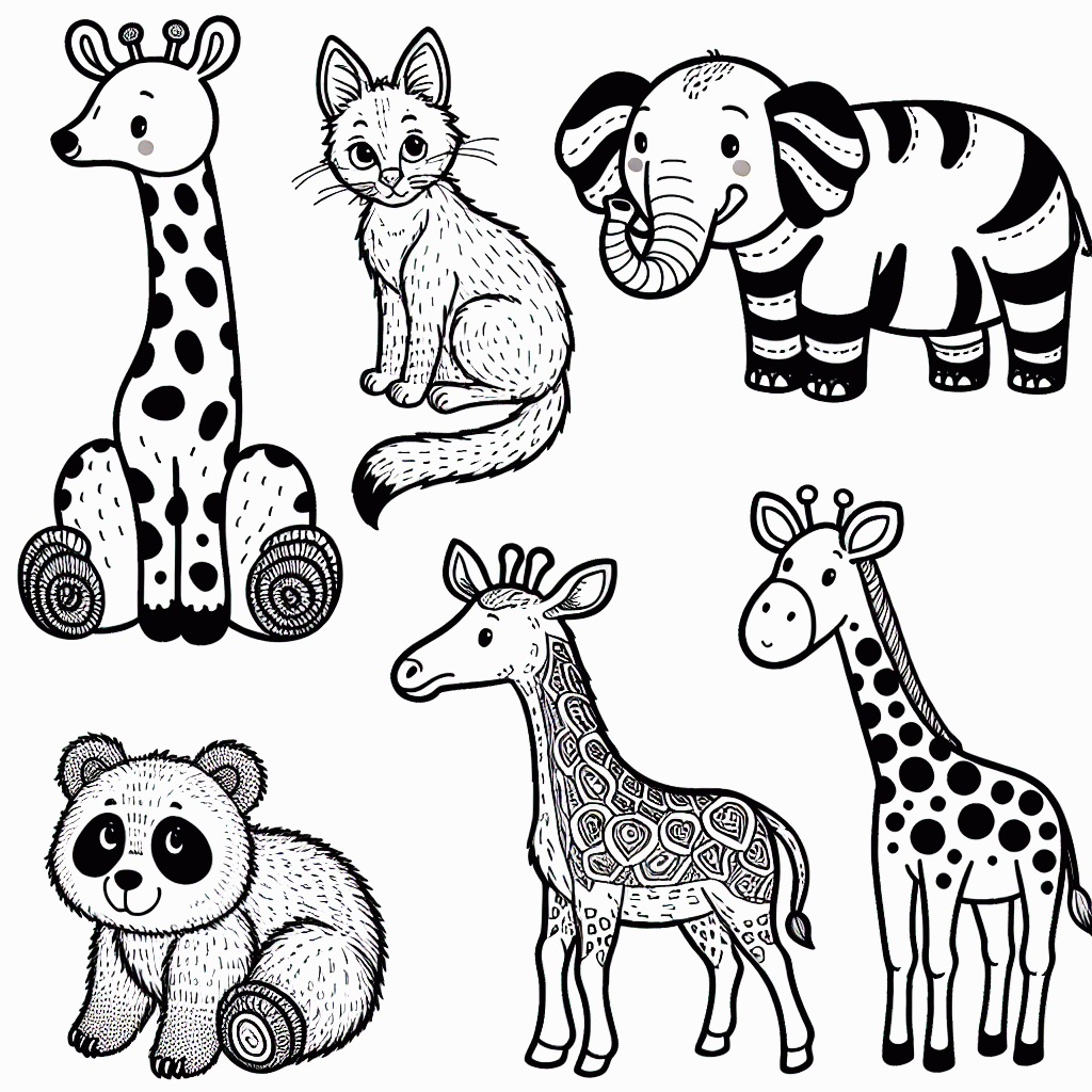 Kostenlose tierische Malvorlagen zum Ausdrucken für Kinder