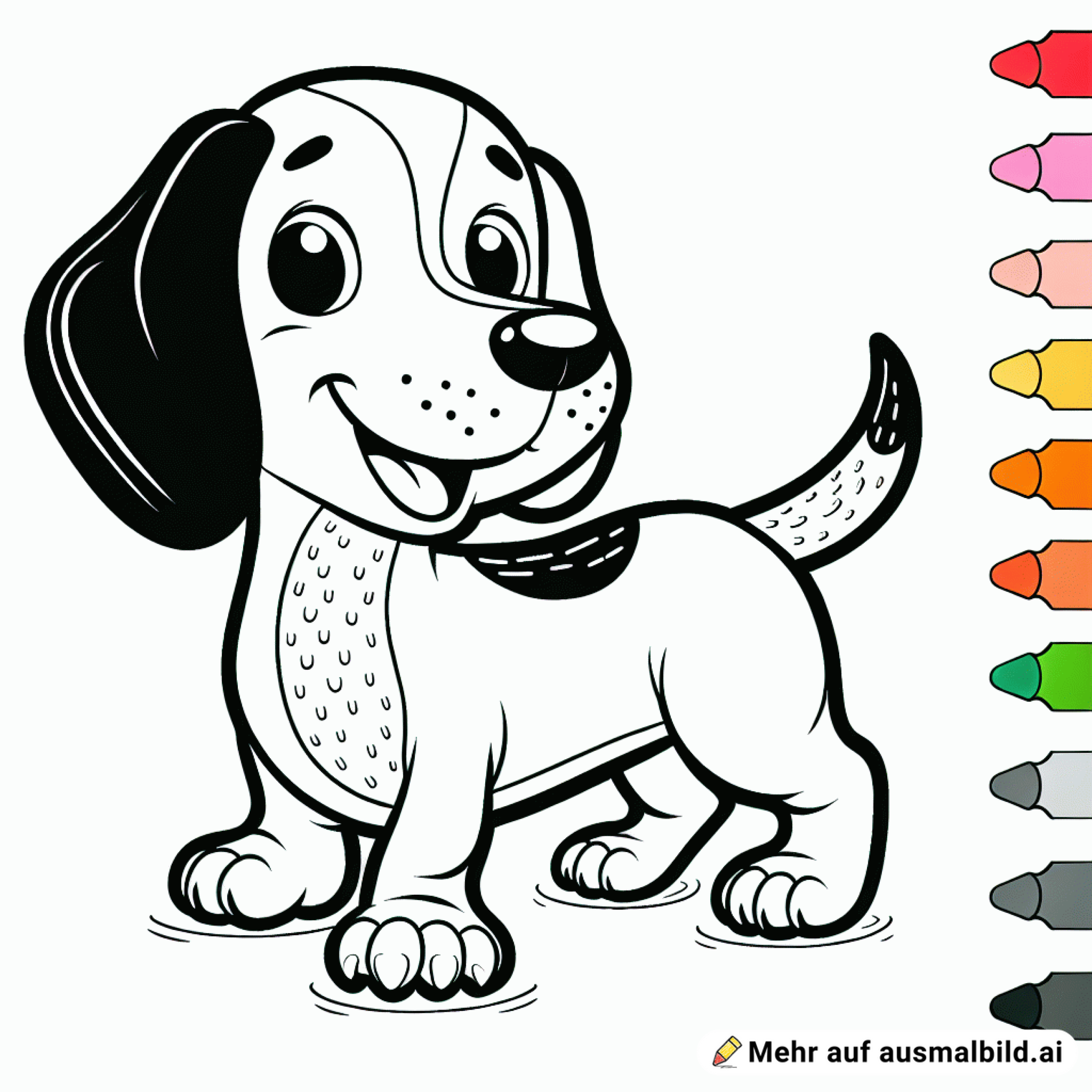 Dackel im cartoon style