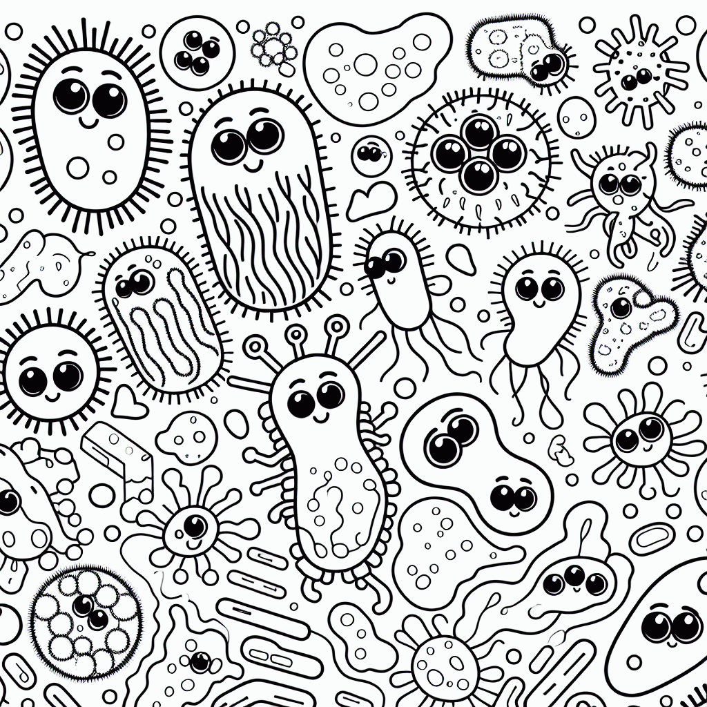 Freundliche Bakterien Malvorlagen kostenlos ausdrucken