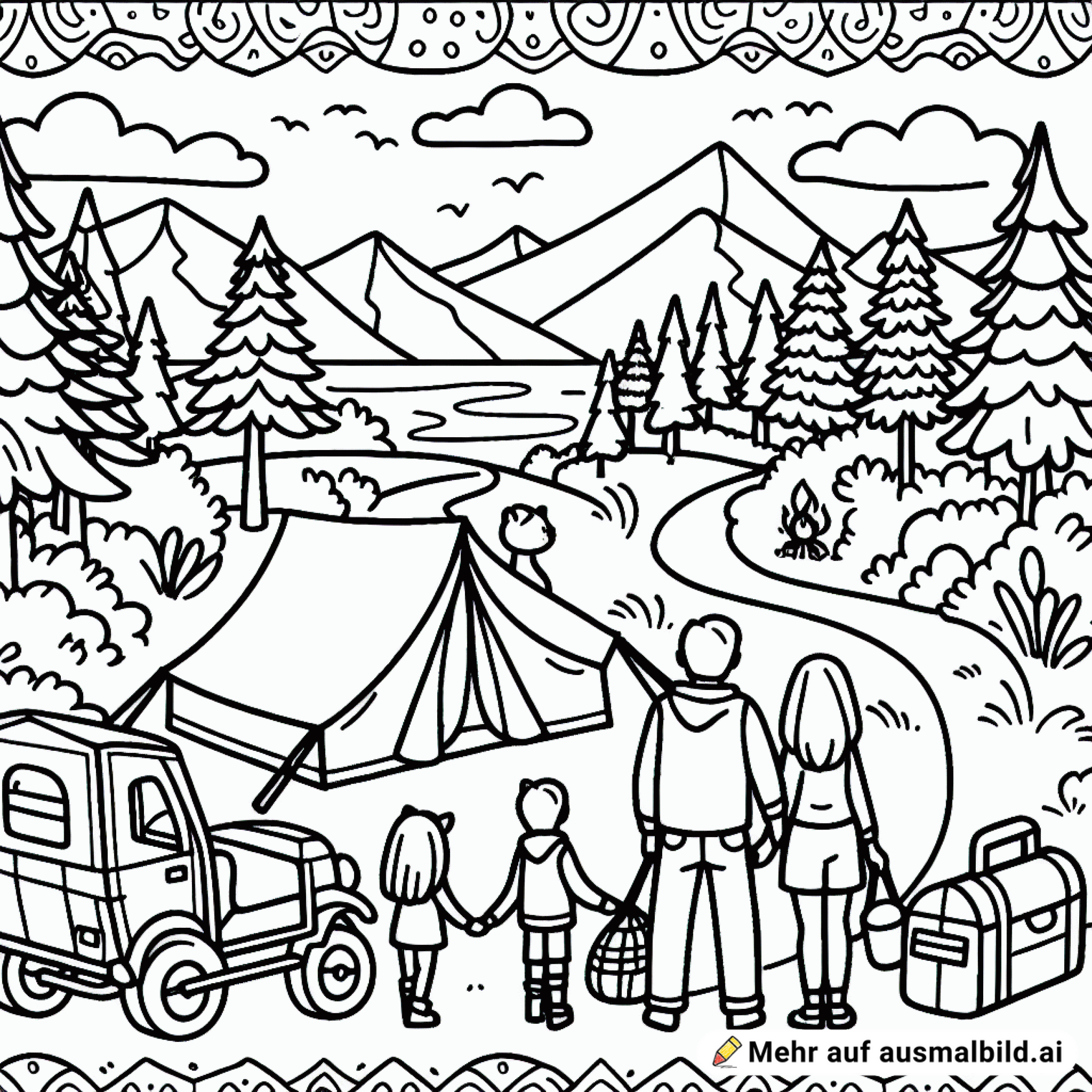 camping mit der Familie