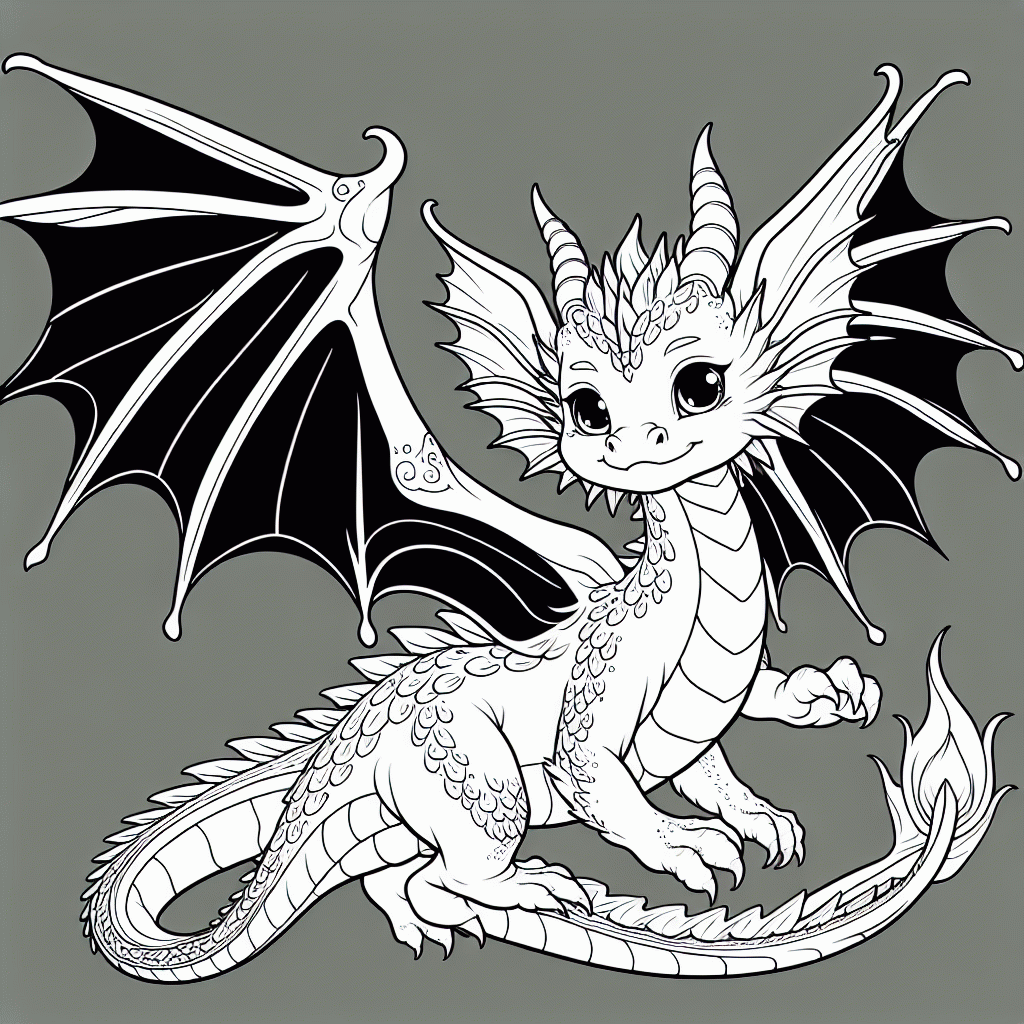 Kostenlose Drache Malvorlagen zum Ausdrucken – Flug & Flügel