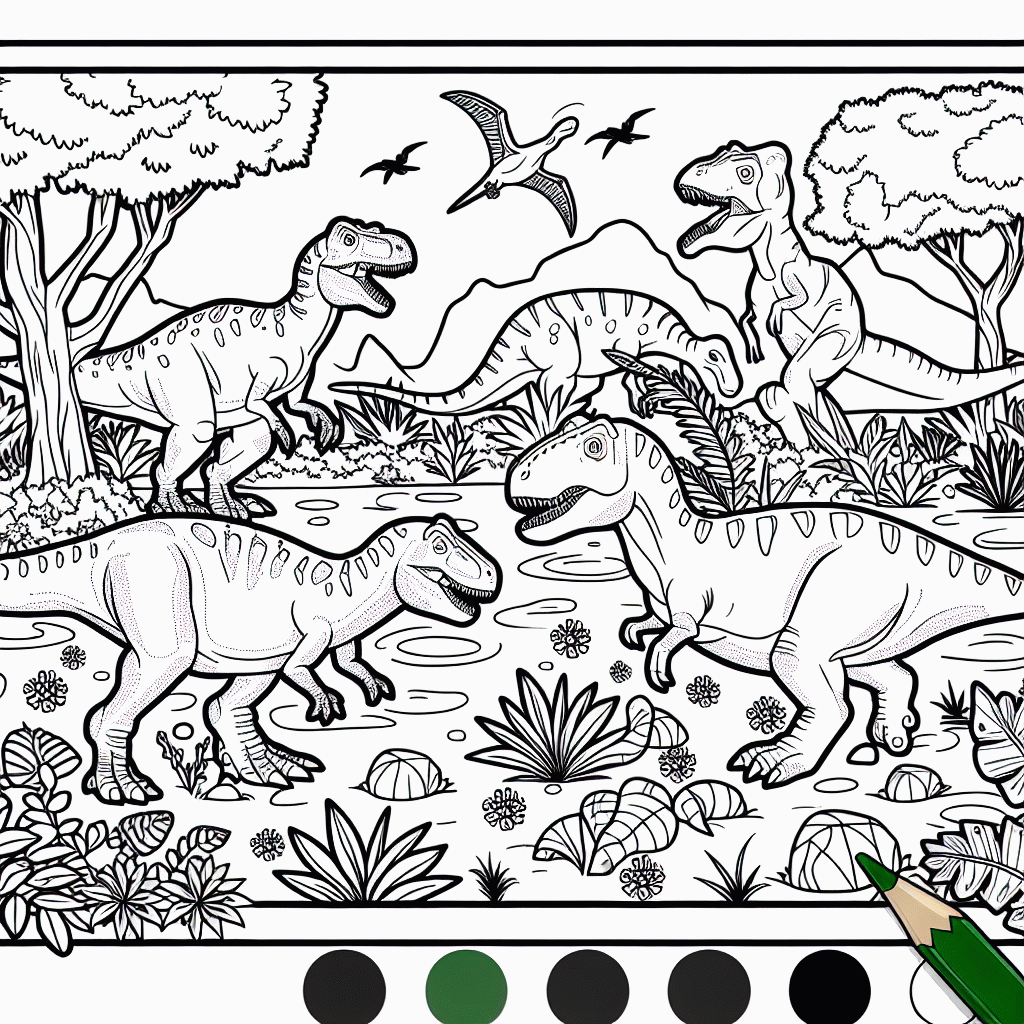 Dinosaurier Malvorlagen kostenlos zum Ausdrucken für Kinder