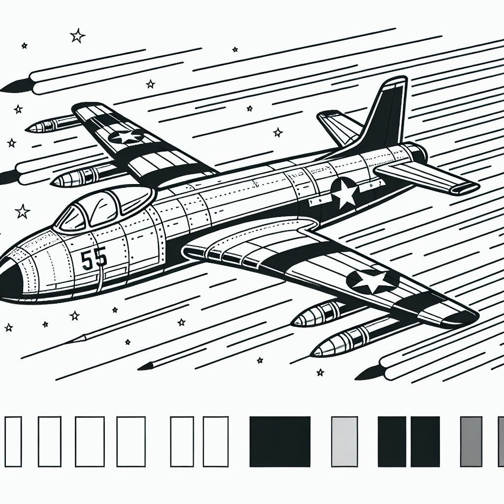 X15A2 Flugzeug Malvorlage – Schnellstes Flugzeug Ausmalbild